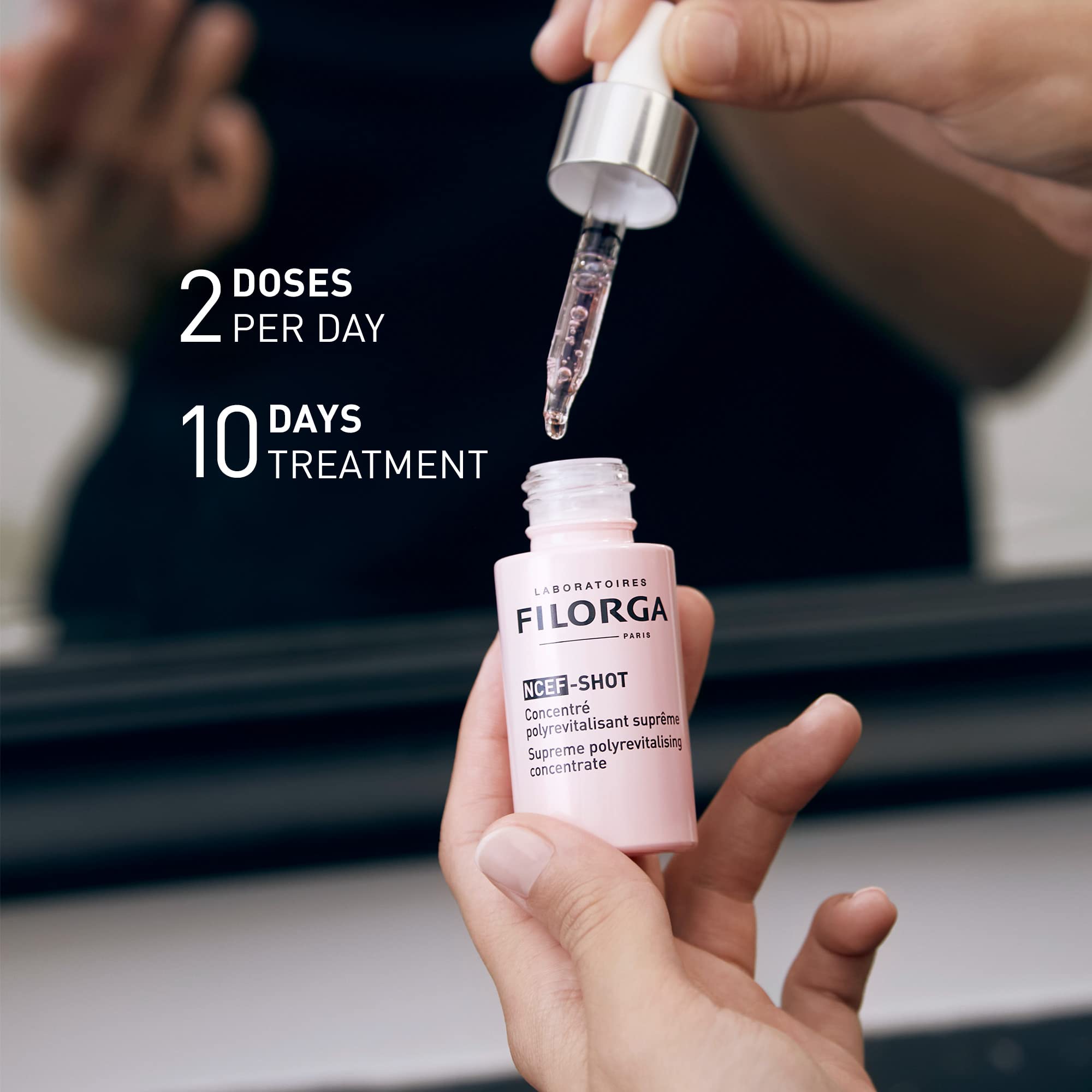 NCEF-SHOT Supreme Polyrevitalising Concentrate 30ml - Anti-Aging Facial Serum for Wrinkles & Fine Lines | Perfect for Night Routine & Dry Skin Care