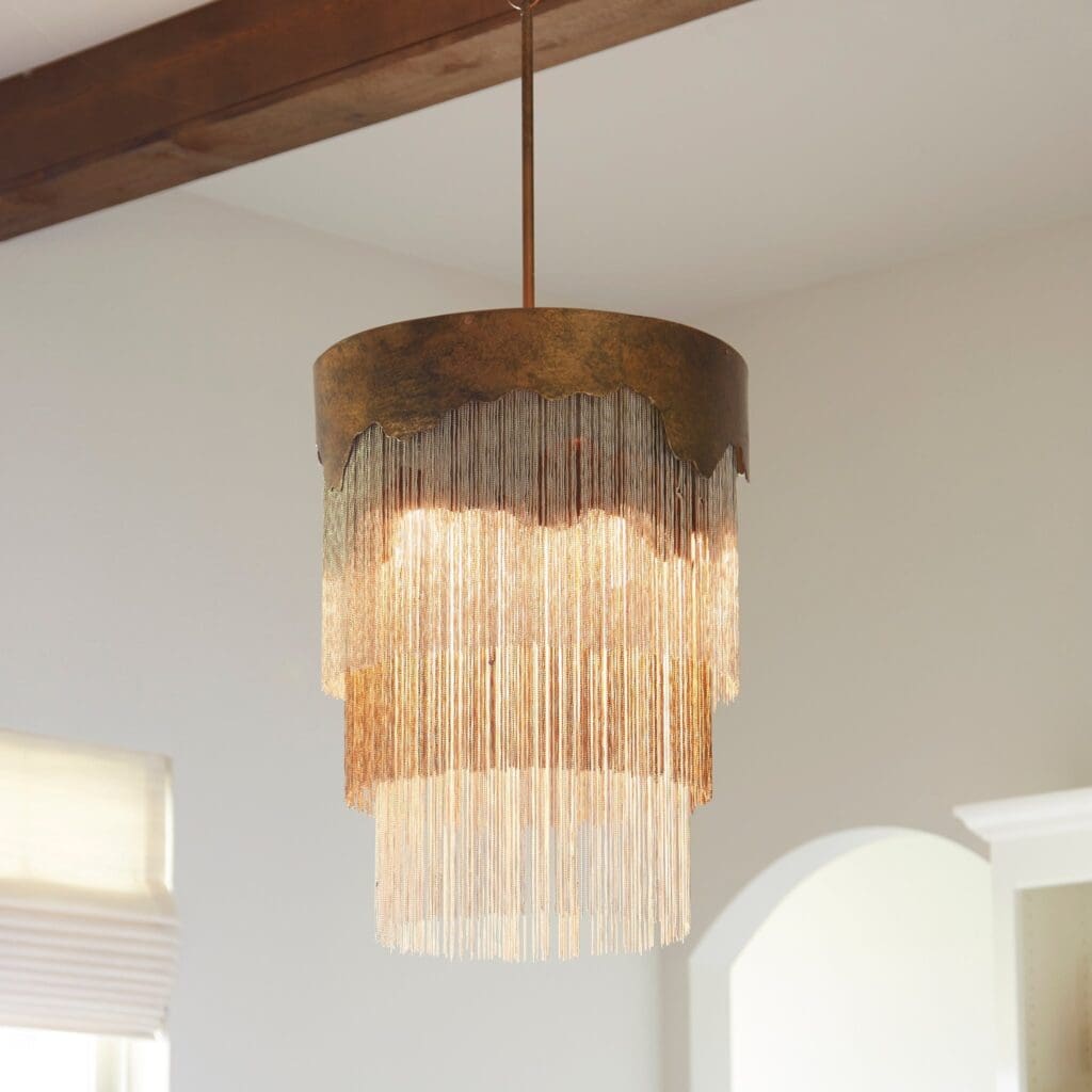 Cyan Design 11329 New World Pendant Light Fixture - Silver & Bronze Finish - Modern Ceiling Lighting for Dining Room, Bedroom, or Entryway