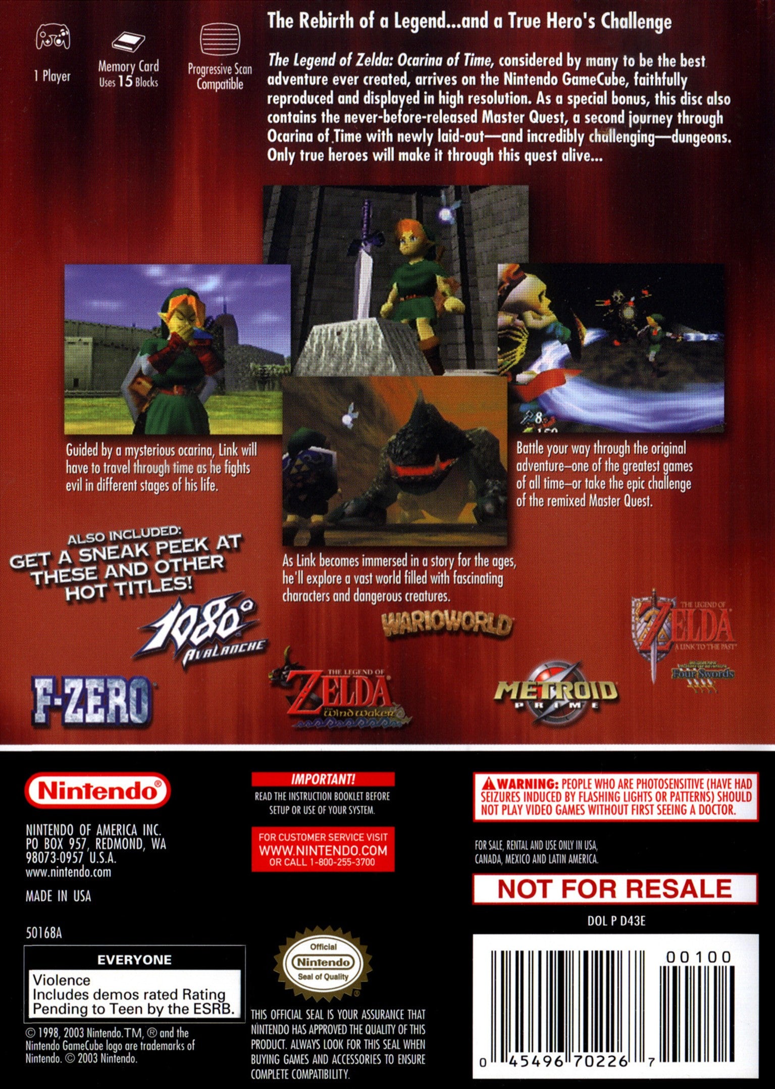 The Legend of Zelda: Ocarina of Time + Master Quest - Nintendo 64 Classic Adventure Game - Perfect for Retro Gaming and Zelda Fans