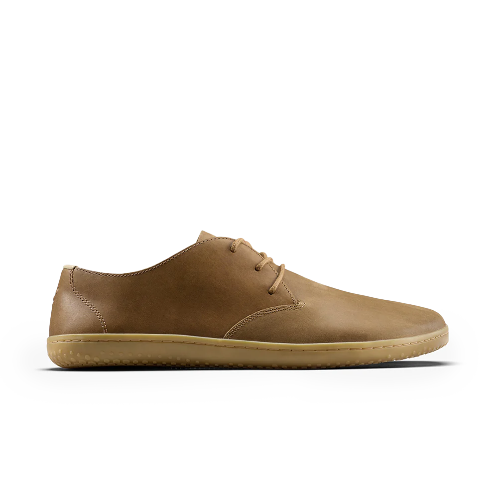Vivobarefoot Ra IV Men's Tan Leather Barefoot Shoes - Minimalist, Lightweight & Comfortable for Walking, Hiking & Everyday Wear