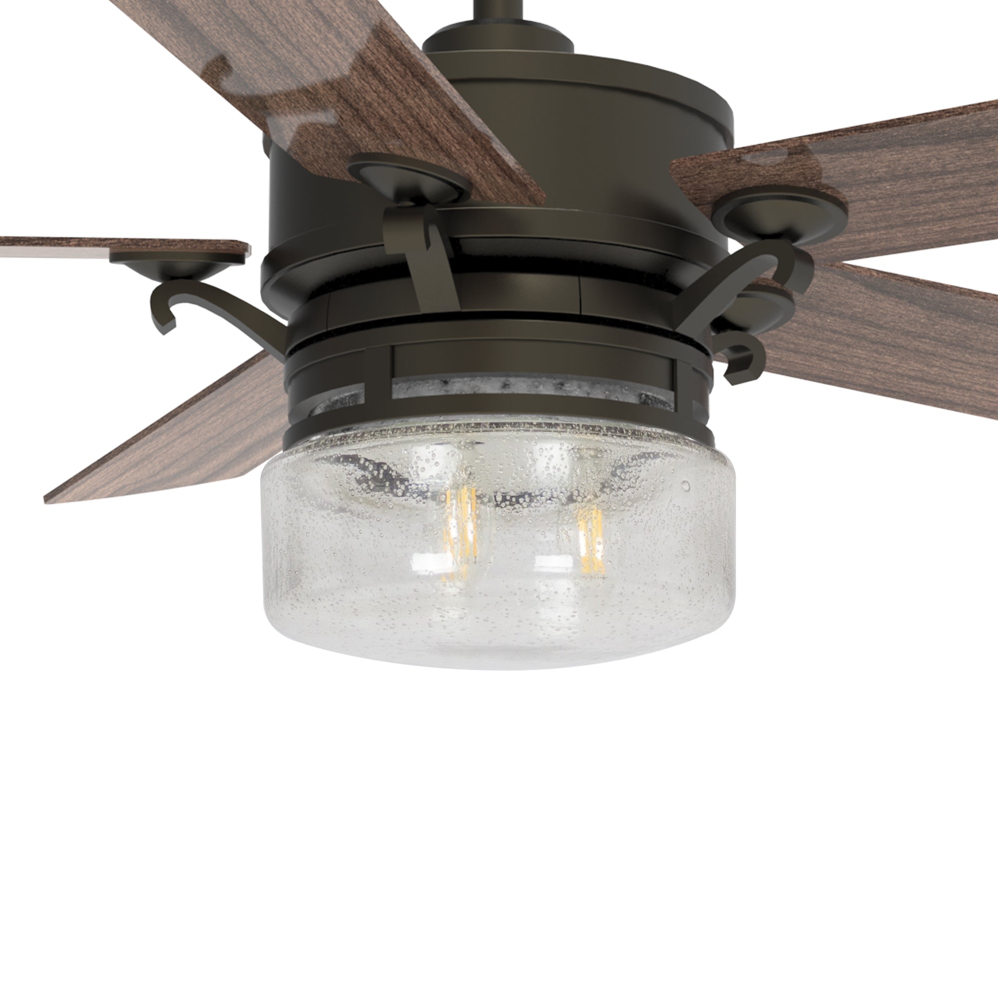 52 Inch Smart WiFi Ceiling Fan with Remote - Works with Alexa & Google Home - Dimmable LED Light - Quiet Reversible Motor - Ideal for Bedroom, Living Room & Outdoor Covered Patio