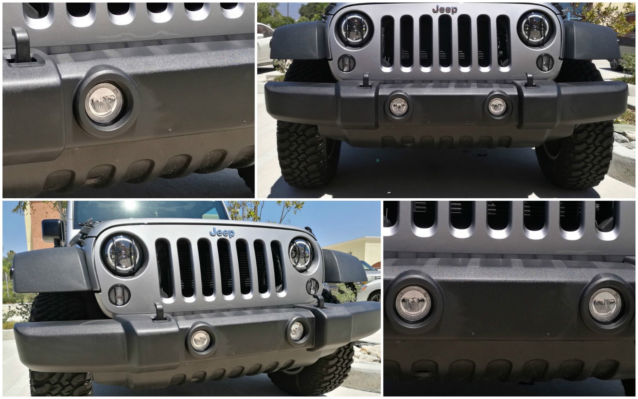 20W CREE LED Halo Ring Daytime Running Lights & Fog Lamps for Jeep Dodge Chrysler - Durable Off-Road Lighting for Trucks & SUVs