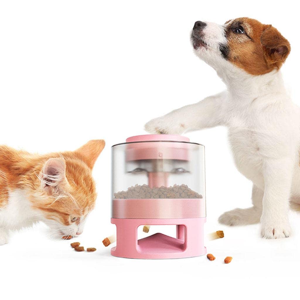 Fashion My Day® Universal Smart Pet Feeder for Dogs & Cats - Pink | Automatic Feeding Bowl with Intelligence Upgrade | Perfect for Home, Travel & Training | Pet Supplies, Dog & Cat Bowls, Watering Essentials