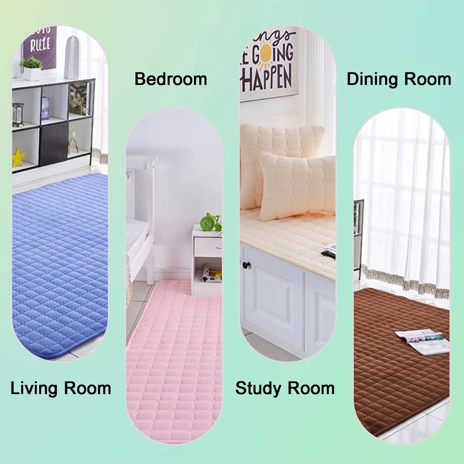 KaYomax Custom Bay Window Seat Mat - Non-Slip Indoor/Outdoor Furniture Bench Cushion Pad Cover for Sofa, Loveseat, Recliner - Perfect for Living Room, Bedroom, Floor Seating & Coffee Break Relaxation