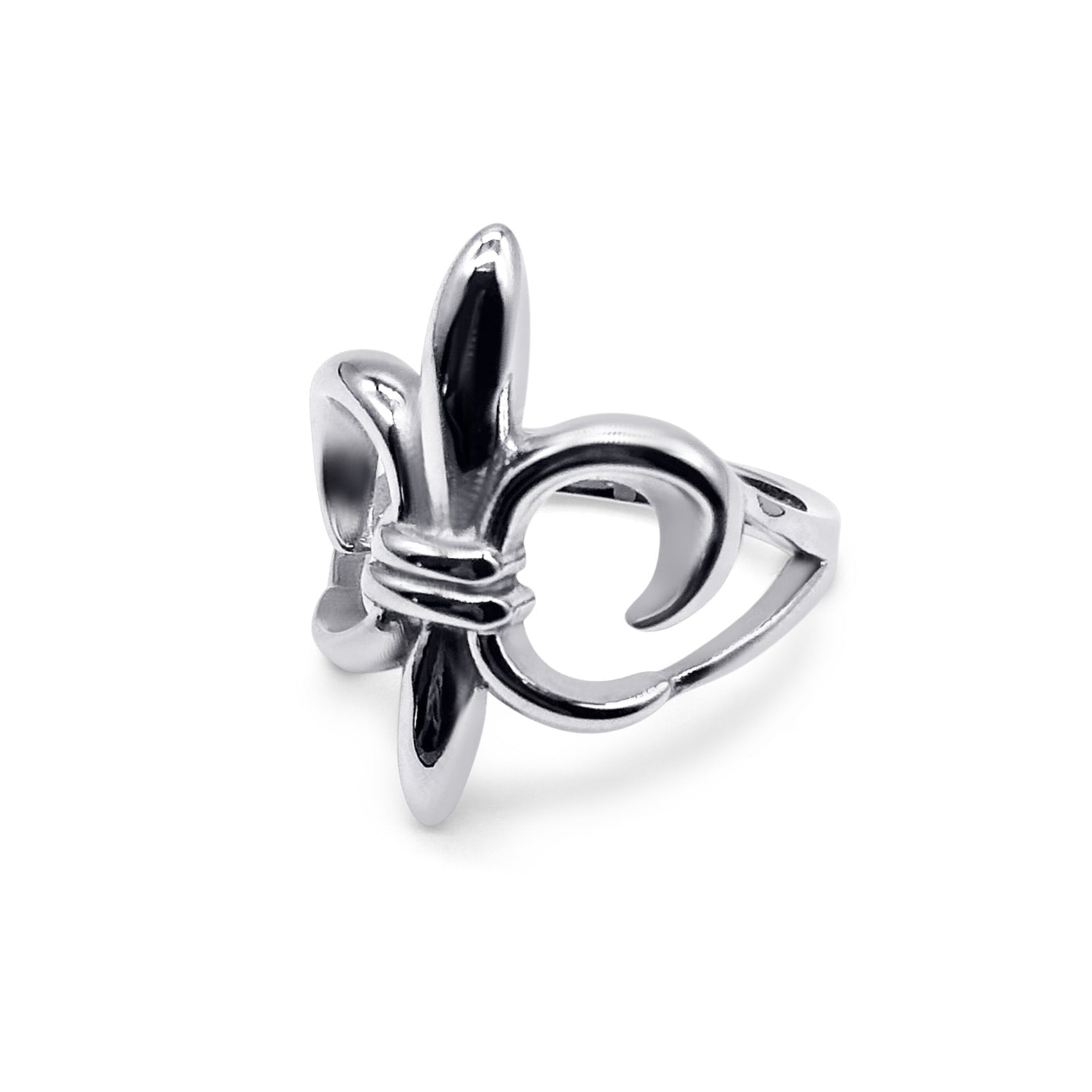 Elegant Fleur De Lis Ring for Women - Sterling Silver French Lily Flower Jewelry - Perfect for Weddings, Anniversaries & Special Occasions