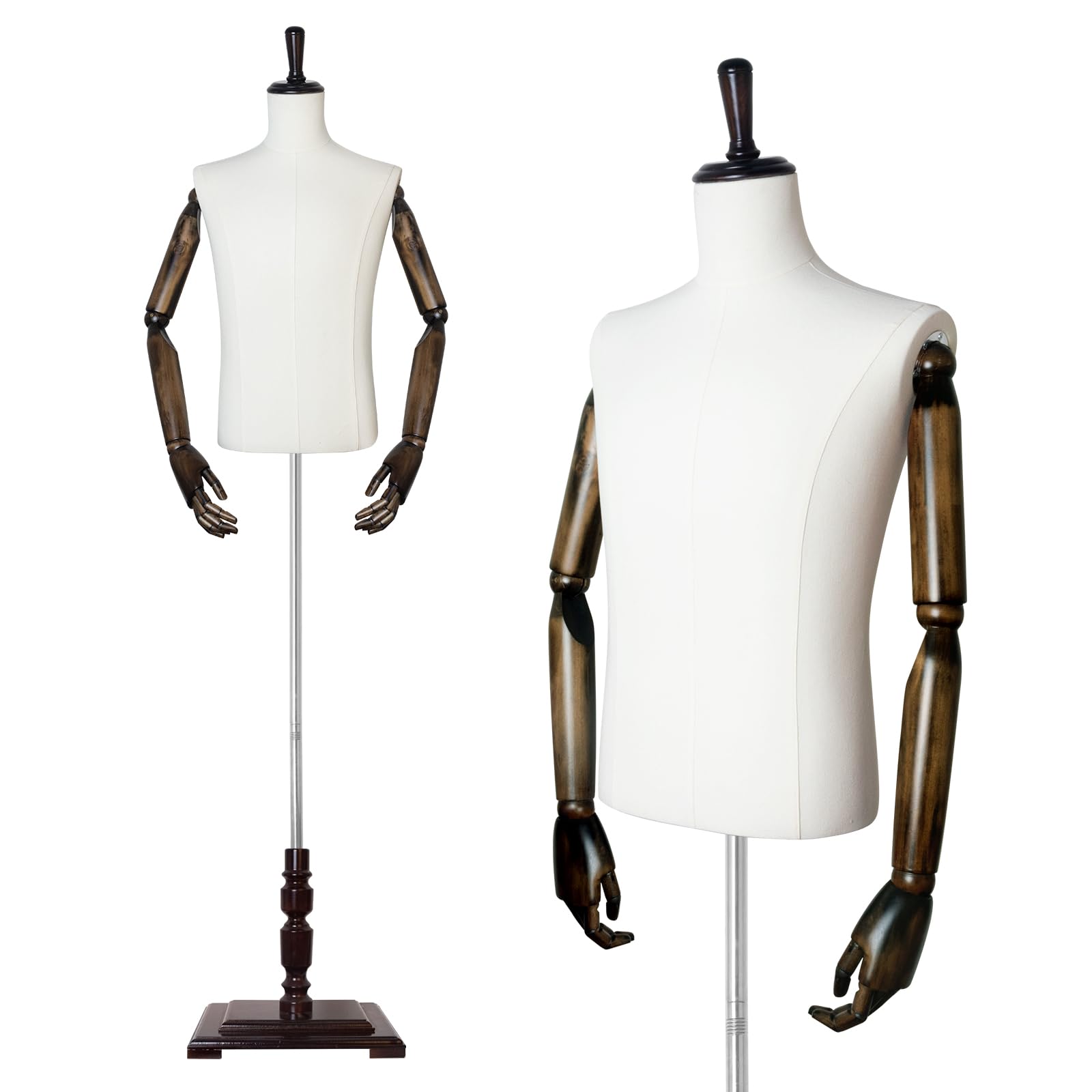 Adjustable Male Mannequin Torso Dress Form 61