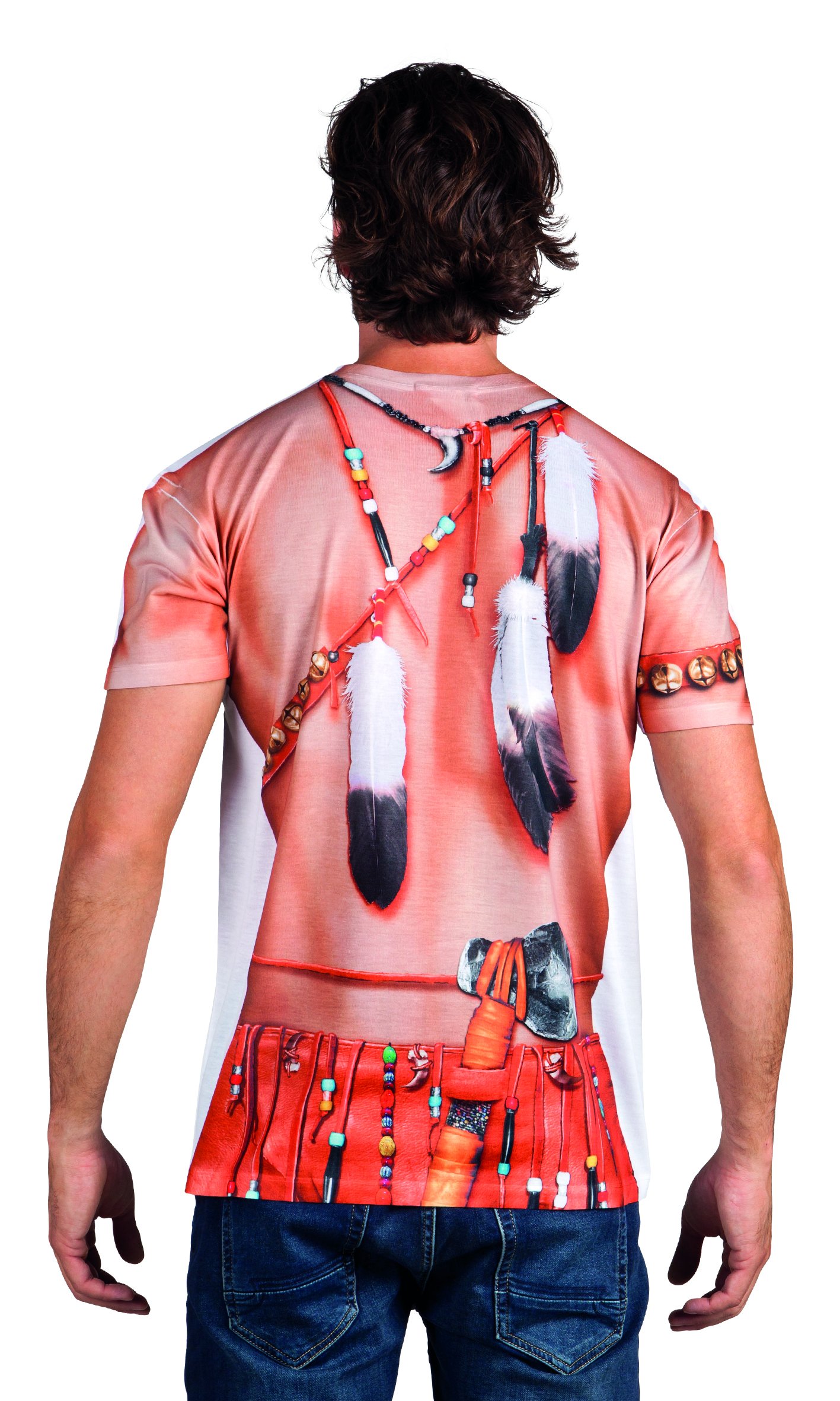 84228 - Realistic Indian Costume Shirt for Adults | Authentic Cultural Apparel for Halloween, Cosplay & Themed Parties