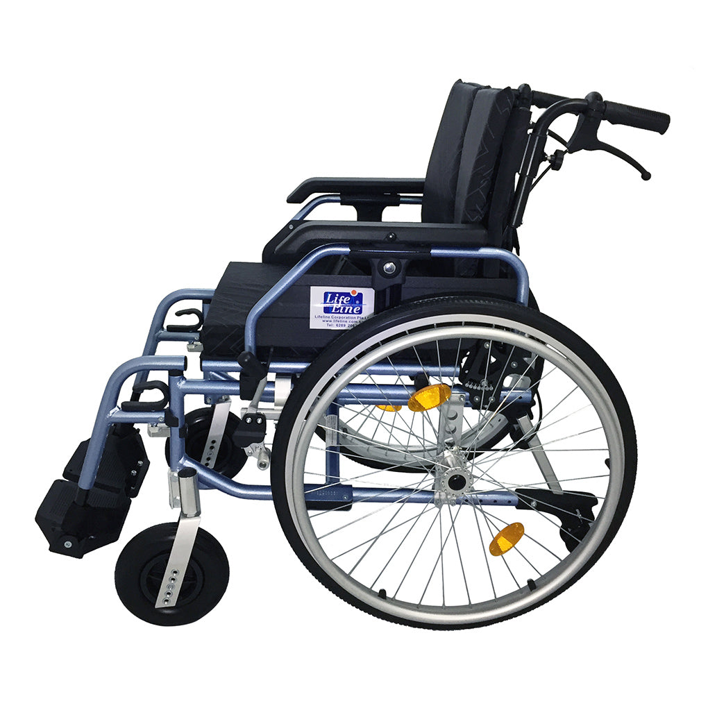 Lightweight Aluminum Semi-Custom Wheelchair - Adjustable & Durable Mobility Aid for Adults & Seniors - Perfect for Indoor/Outdoor Use, Travel & Daily Activities
