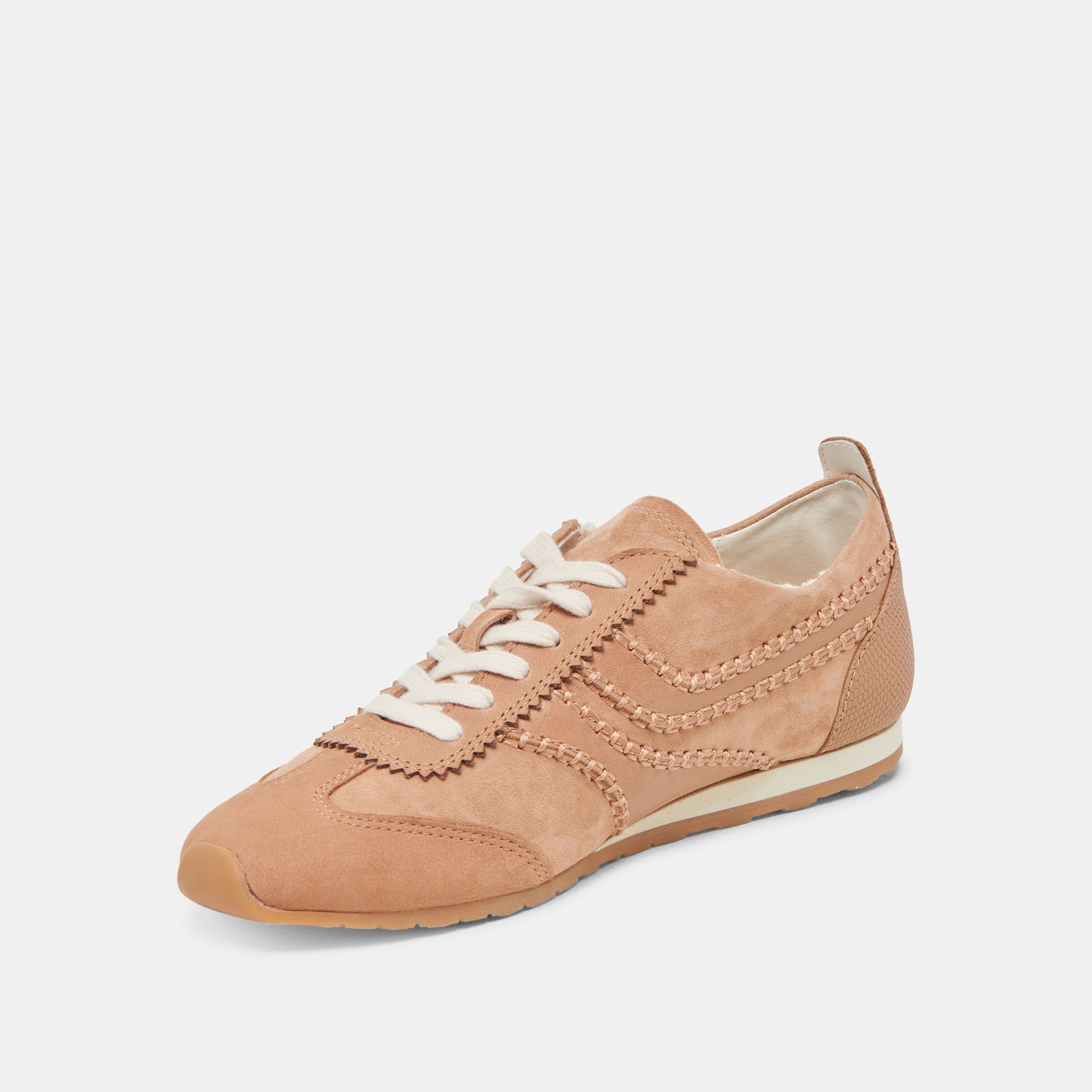 DELANY Sneakers for Women - Comfortable Toffee Nubuck Casual Shoes for Walking, Running & Everyday Wear | Fashionable & Lightweight Footwear for Work, Travel & Outdoor Activities