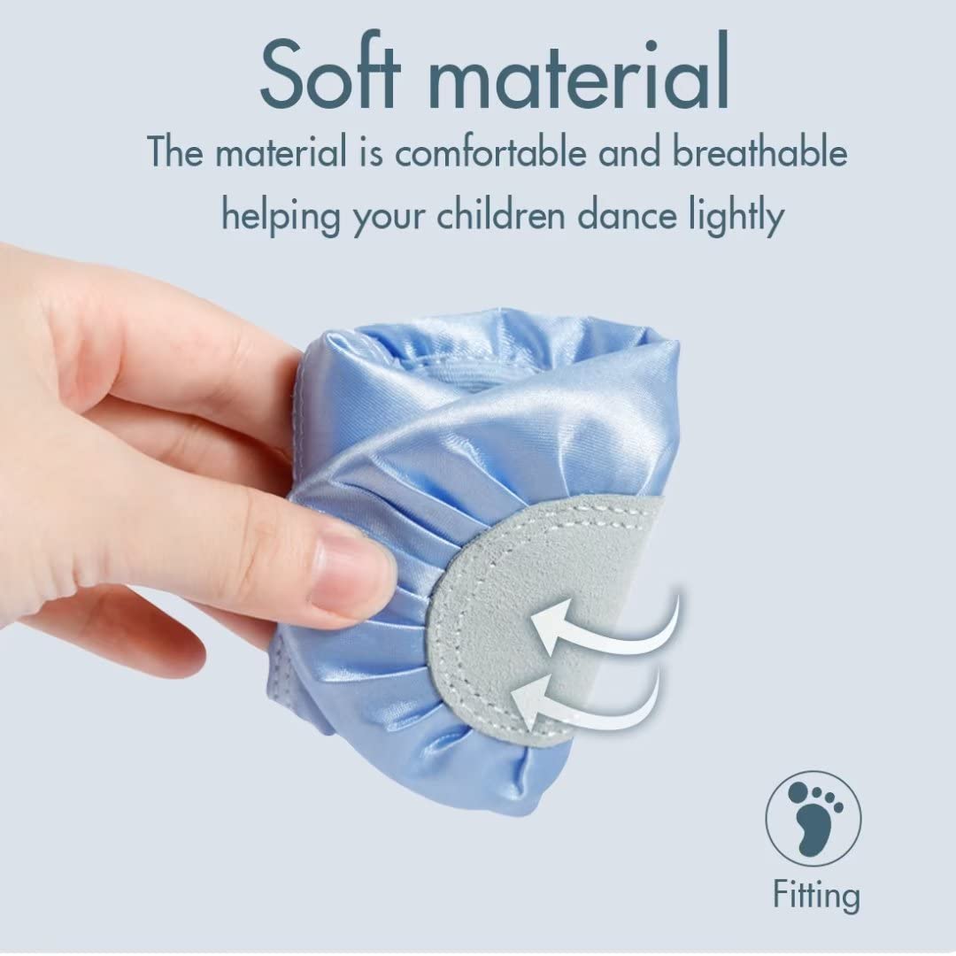 Satin Ballet Slippers for Girls - Soft Toddler Dance Shoes for Little Kids & Big Kids - Perfect for Ballet Class, Dance Recitals & Home Practice