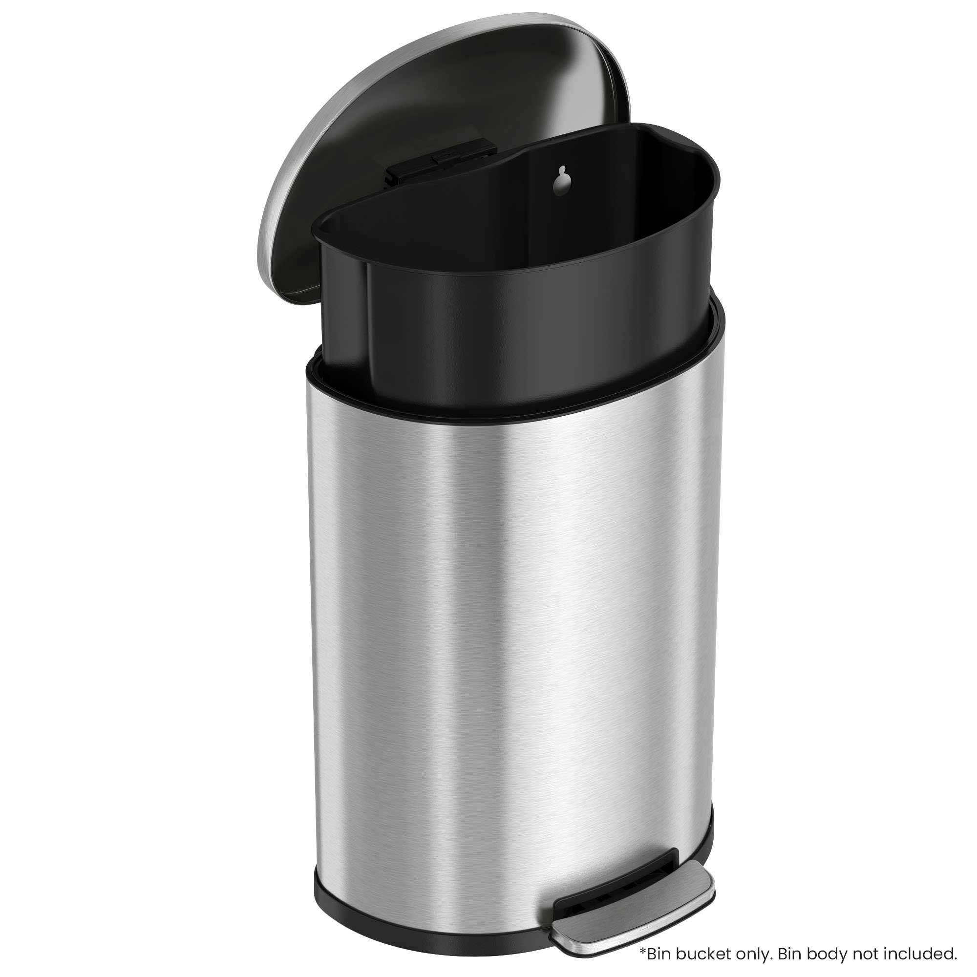 Replacement Inner Bucket for Simplehuman PC13DDS Stainless Steel Trash Can - Perfect for Kitchen, Bathroom & Office Waste Disposal