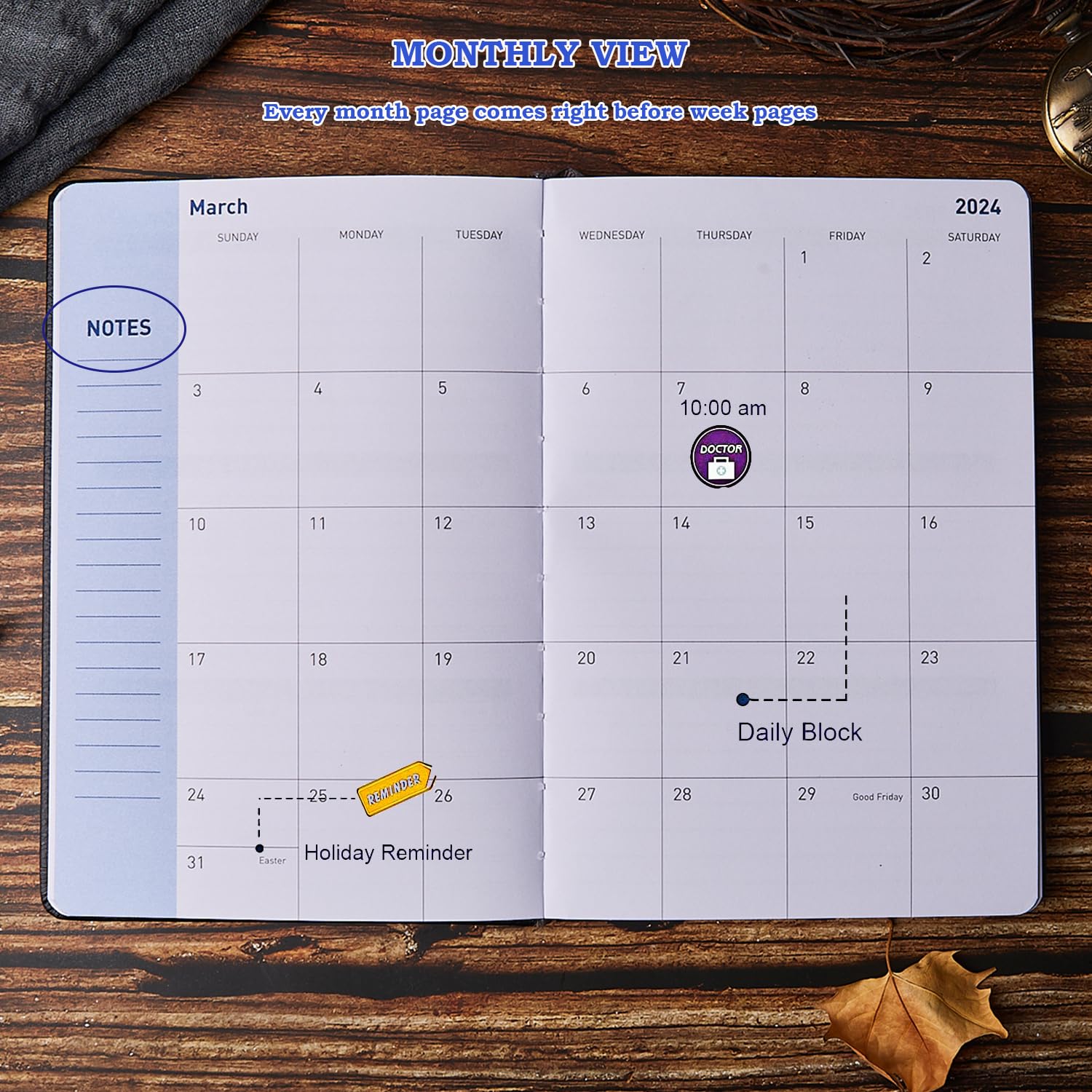2025-2026 A5 Weekly Planner - 18 Month Diary with Monthly Tabs & 100GSM Paper (Jan 2025-Jun 2026, Black) | Perfect for Work, School & Personal Organization