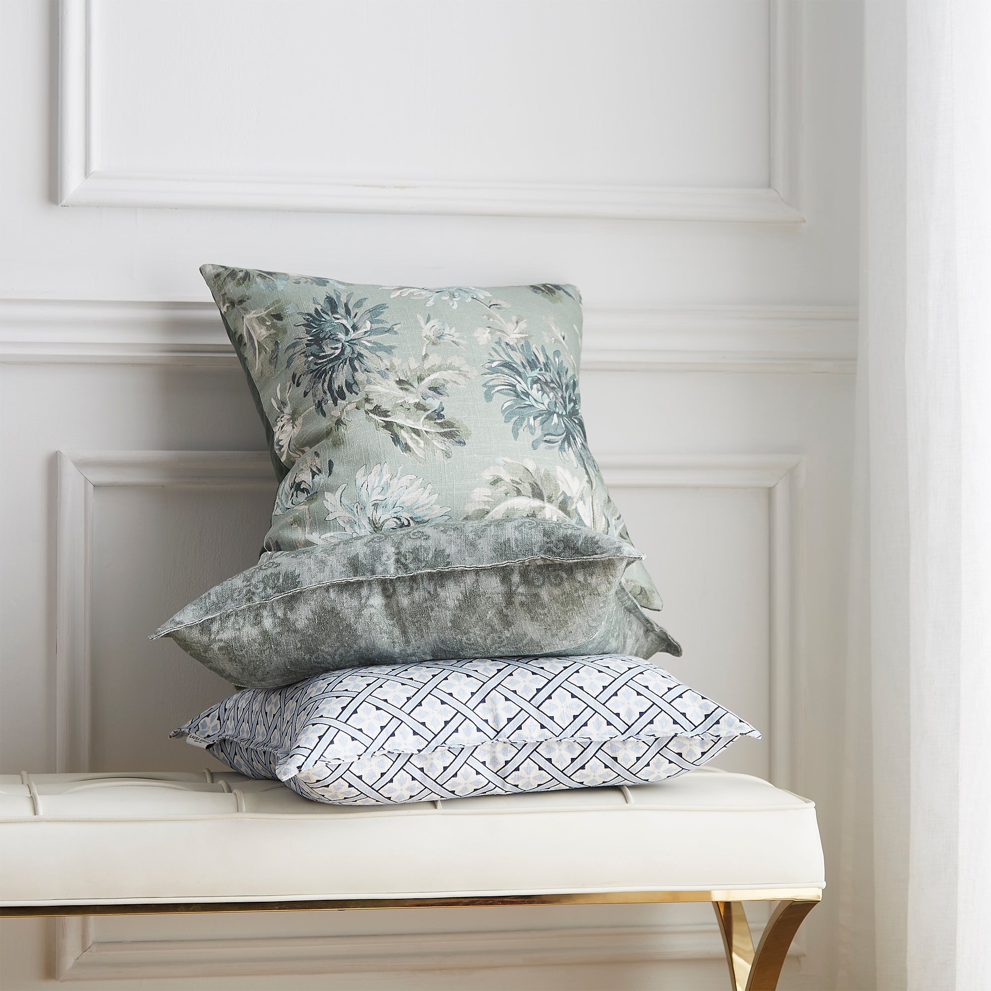 Laura Ashley Forden Hedgerow Green Decorative Throw Pillow - Soft Accent Cushion for Sofa, Bed & Home Decor - Perfect for Living Room, Bedroom & Nursery