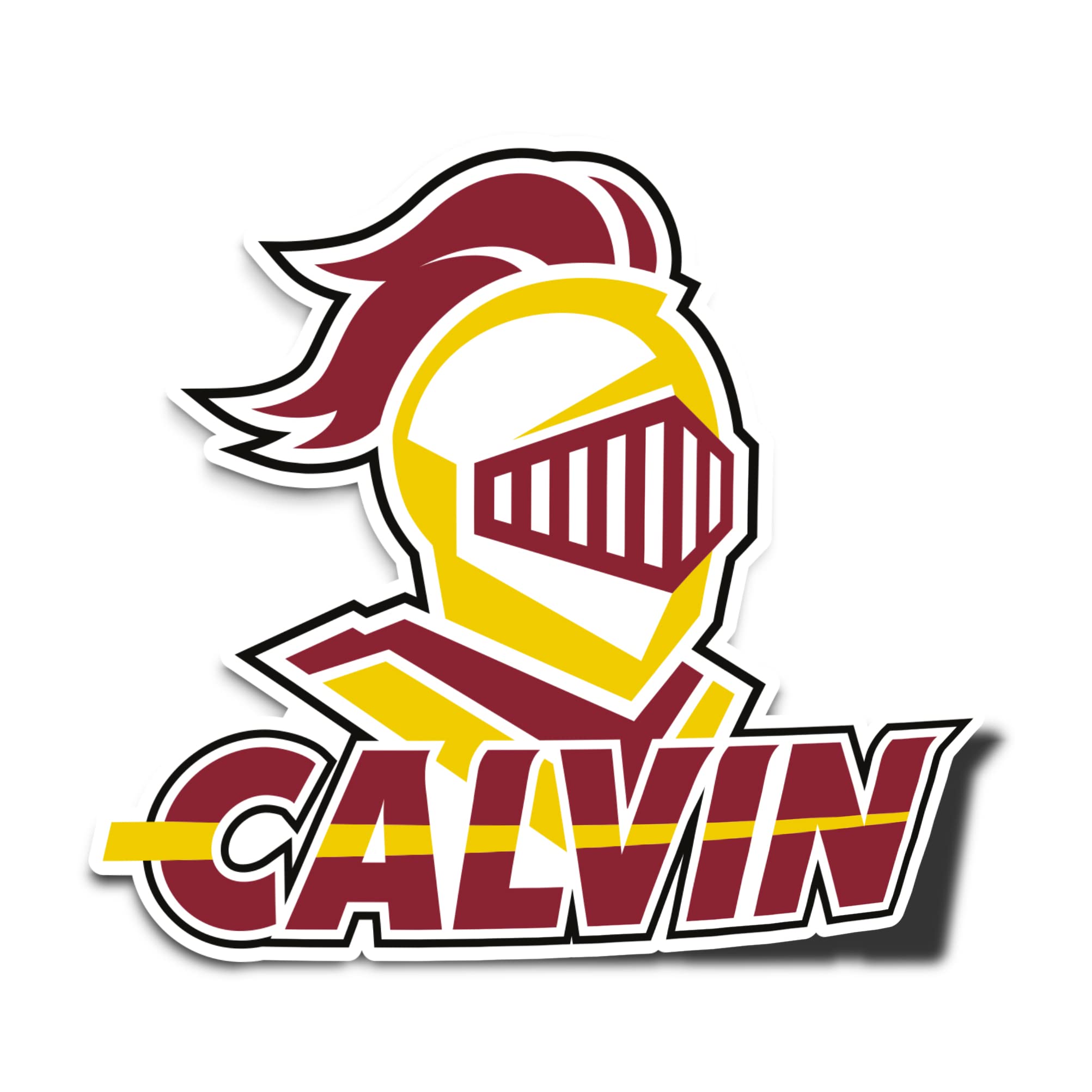 Calvin University Knights Vinyl Decal Sticker - Cactus Design for Laptop, Water Bottle, Car & Scrapbook - Durable Waterproof College Decoration (IND 00041A) - Perfect for School Spirit, Dorm Decor & Fan Gifts