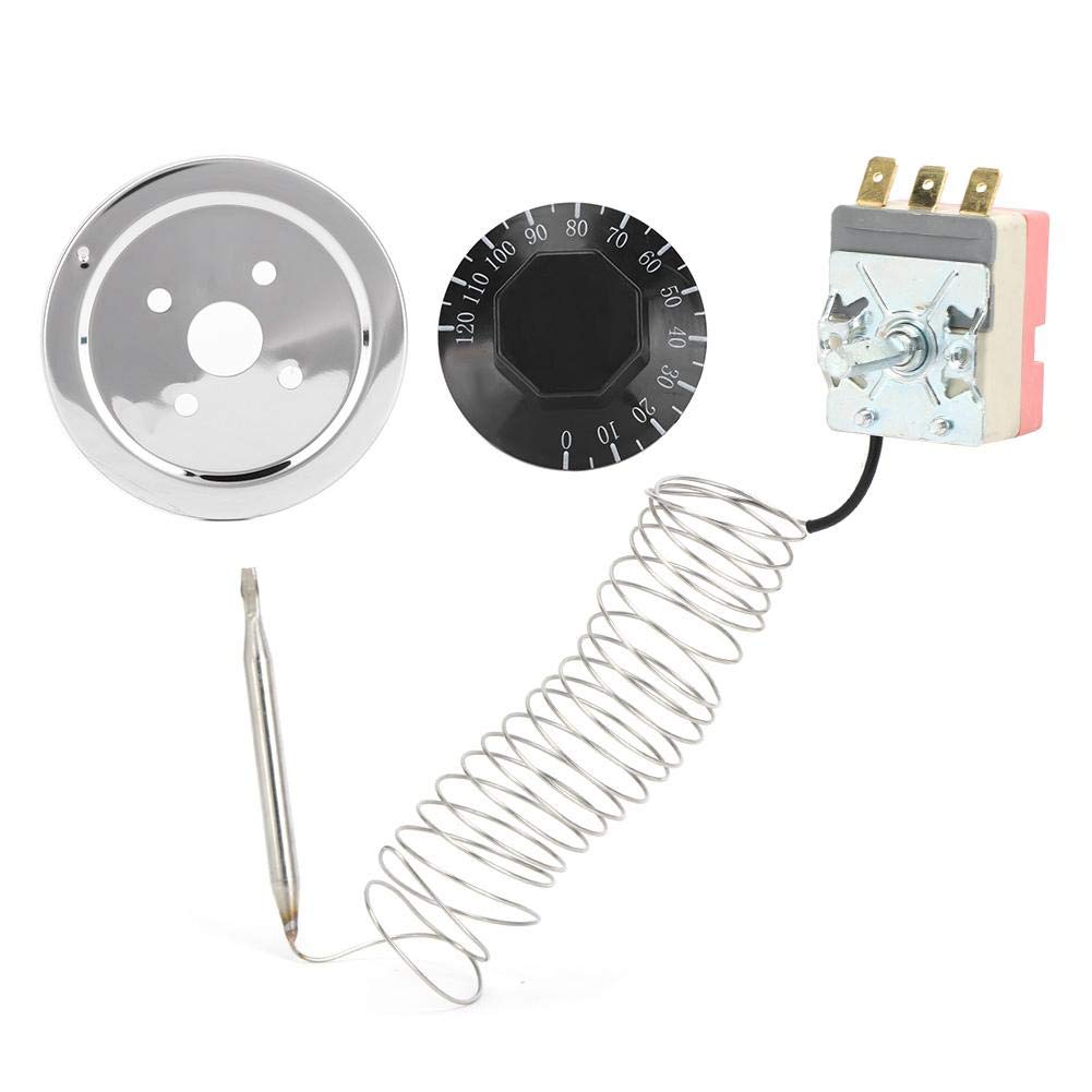 Universal Thermostat Switch Controller 0-120°C - Temperature Control Thermostat for Radiator Fan & Auto Parts - Perfect for Car Cooling System, Home Heating & Industrial Equipment