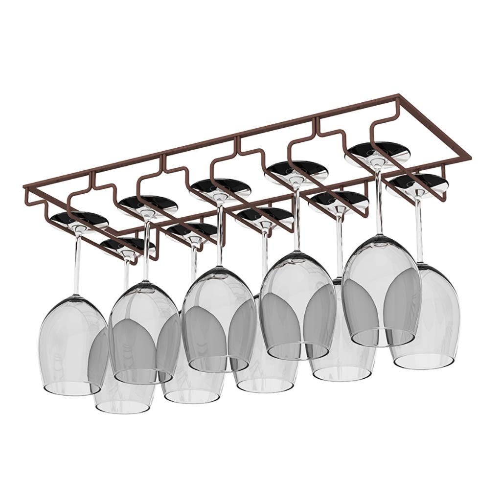 Premium Wall Mounted Wine Glass Holder Rack - Hanging Storage for 10 Wine Glasses, Creative Upside Down Cup Holder - White (51x22.56cm) - Perfect for Kitchen, Bar, Dining Room & Wine Cellar Organization