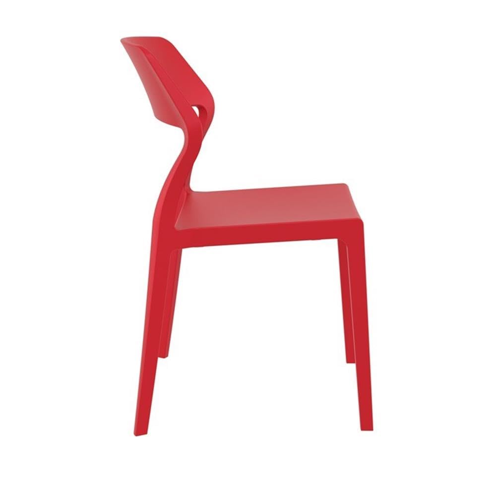 Premium Snow Patio Dining Chairs (Set of 2) - Weather-Resistant Red Outdoor Furniture for Garden, Poolside & Backyard Relaxation