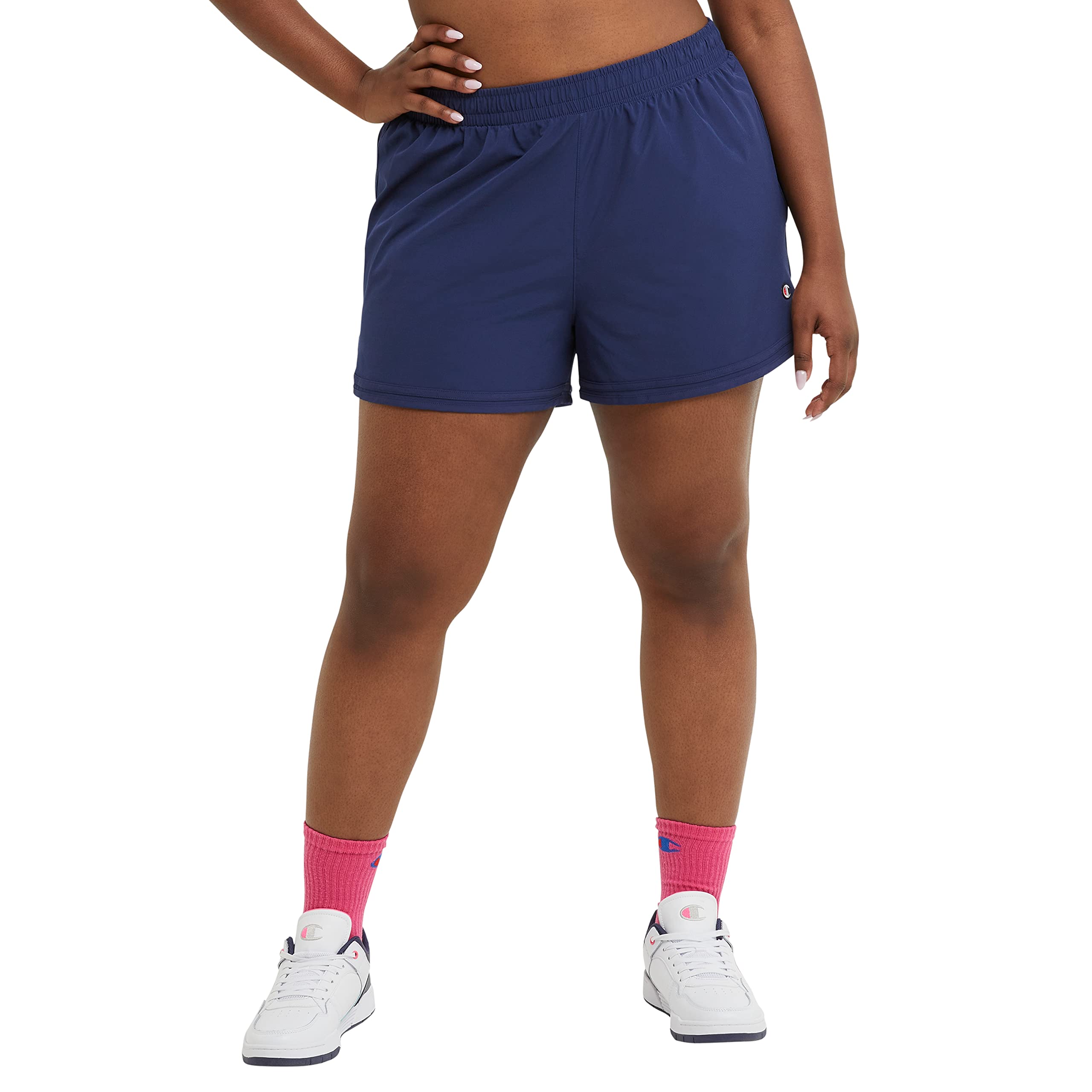 Champion Women's Varsity Shorts - Moisture Wicking, Lightweight Gym Shorts for Workout & Running - Plus Size Available - Perfect for Yoga, Fitness Training & Casual Wear
