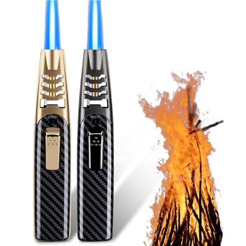 FireBlazer Electric Lighter - Windproof USB Rechargeable Lighter with Dual Arc Plasma, Black & Gold - Perfect for Camping, Hiking, BBQ, and Outdoor Adventures