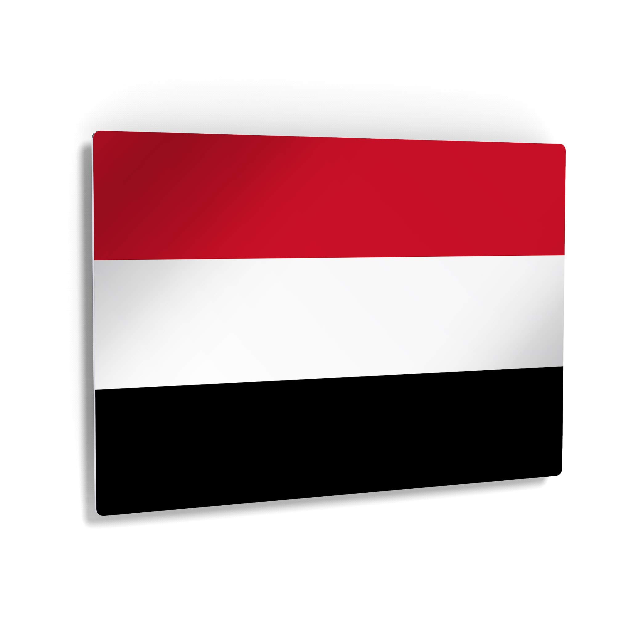 Yemen Flag Metal Wall Art Print - 24x36 Inches, Ready to Hang, Made in USA | Modern Home & Office Decor for Living Room, Dorm, Bedroom, Kitchen, Man Cave, Sports Club & Bar | Perfect for Patriotic Displays, Game Day Parties & Cultural Decorations