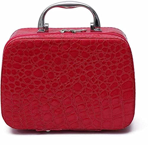 Villa Stylish Makeup Bag for Women & Girls - Waterproof Cosmetic Organizer (Red) | Perfect for Travel, Gym & Daily Essentials Storage