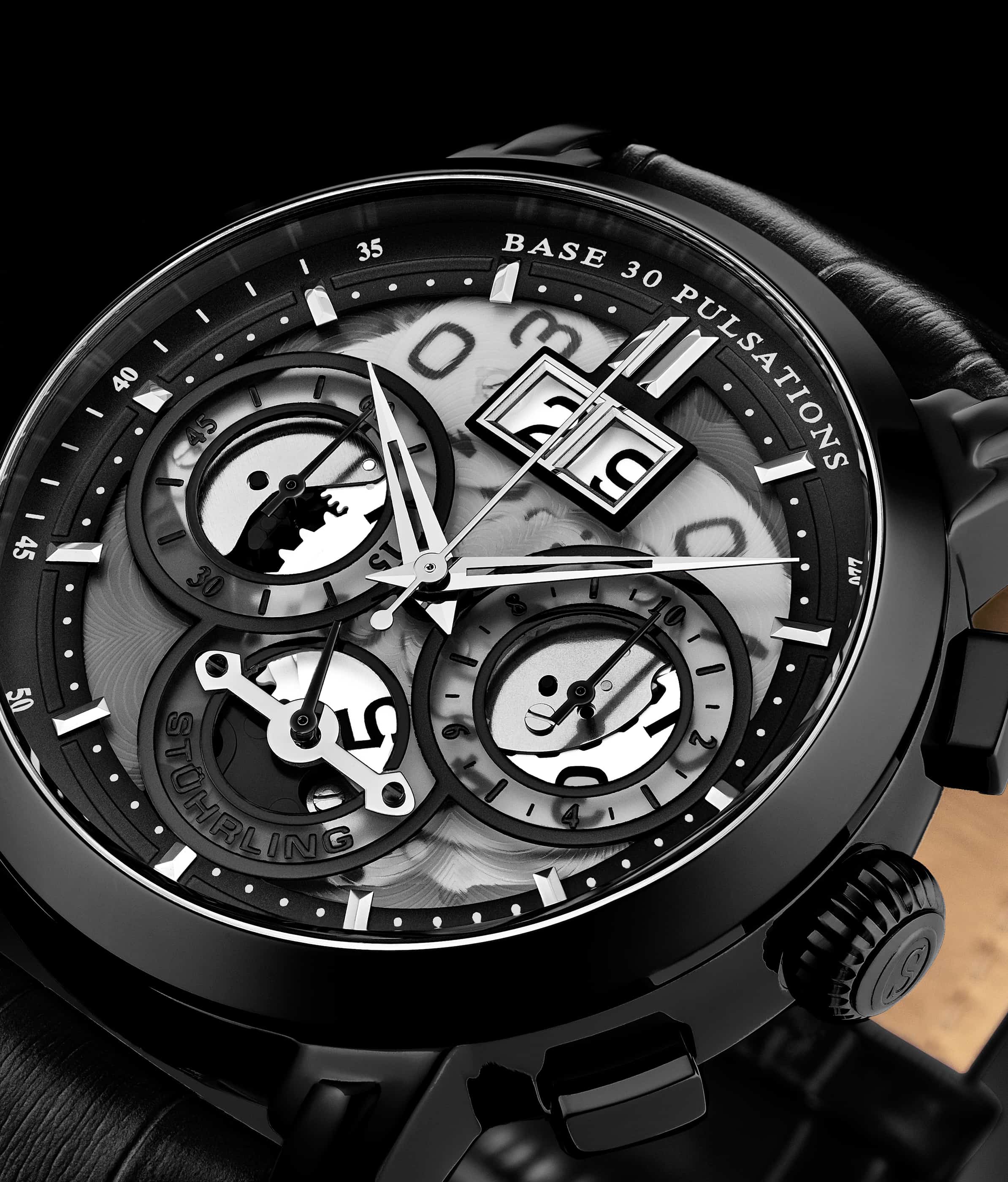 Imperia 4030 Quartz 47mm Chronograph Men's Watch - Stylish Analog Sports Watch for Running, Swimming & Outdoor Activities