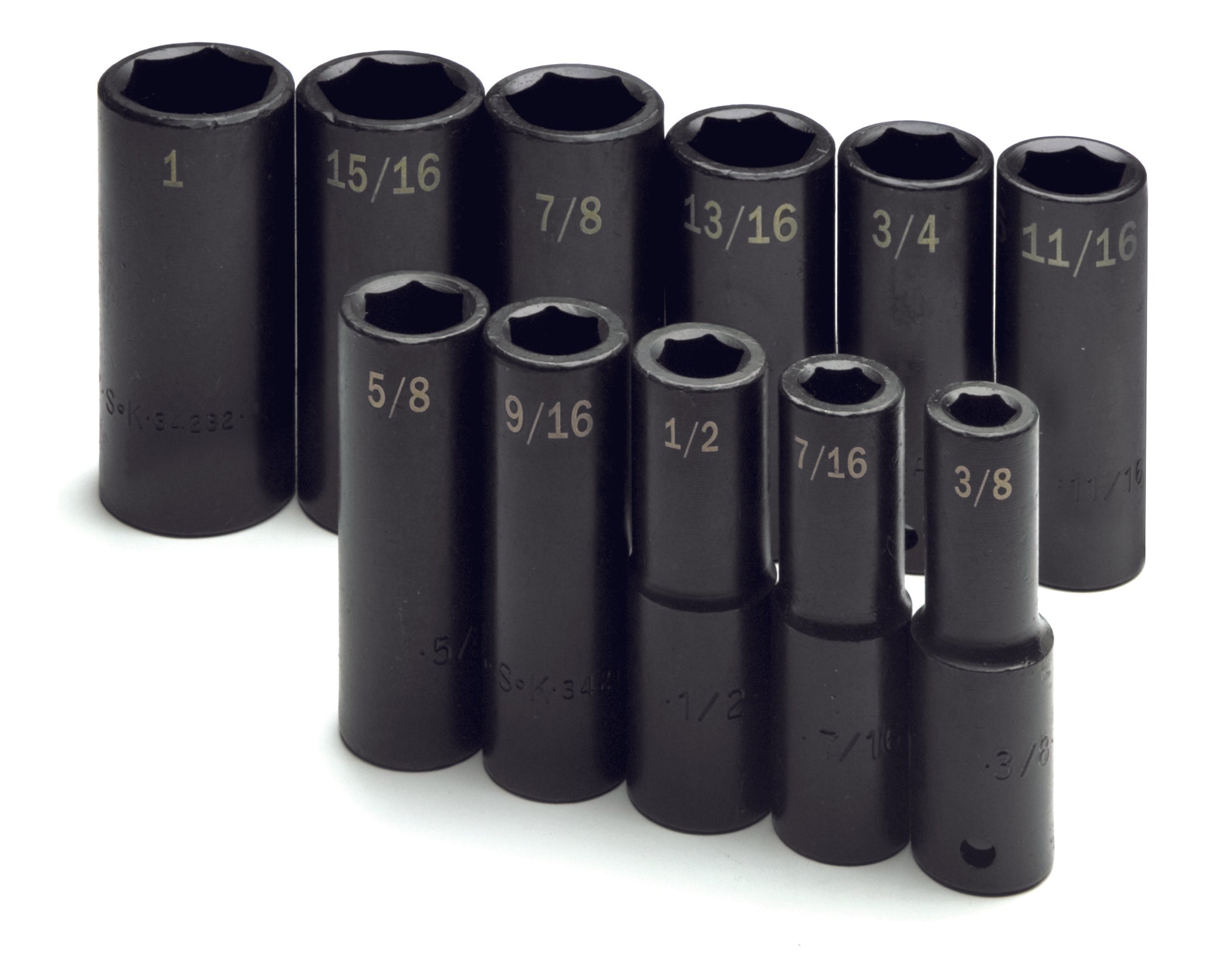 11-Piece 1/2-Inch Drive 6-Point Deep Impact Socket Set - Professional Grade for Automotive Repair & Heavy-Duty Mechanical Work