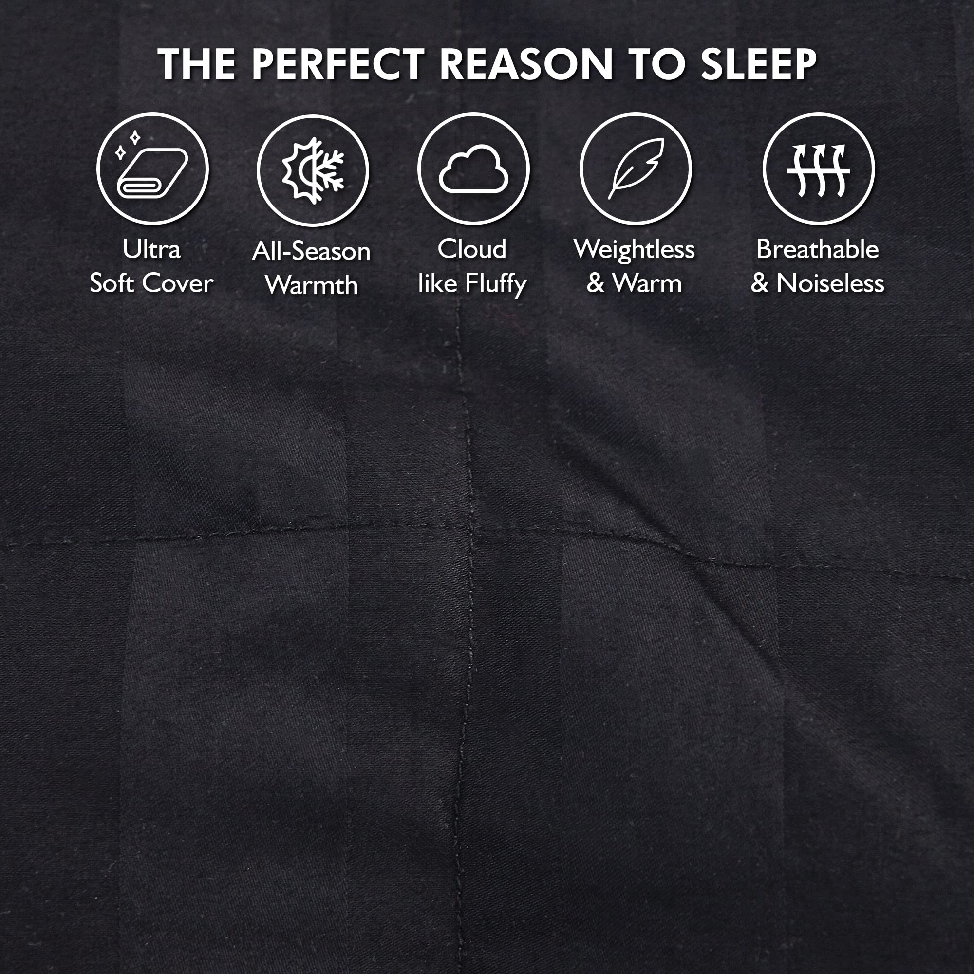 Luxurious Down & Feather Comforter Duvet Insert - 100% Cotton Cover, White & Black Options - Palatial King Size for Ultimate Comfort | Perfect for Master Bedrooms, Guest Rooms & Luxury Hotels