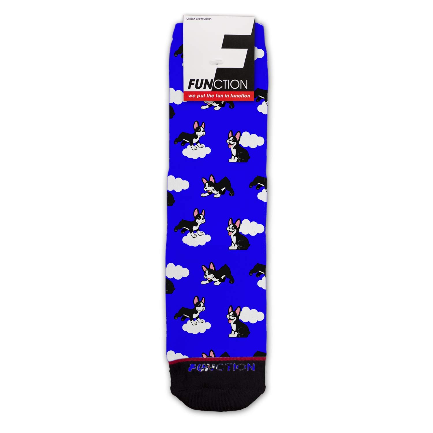 Boston Terrier Cloud Pattern Socks - Fun & Stylish Dog Breed Socks for Men & Women - Perfect for Pet Lovers, Gifts, and Casual Wear