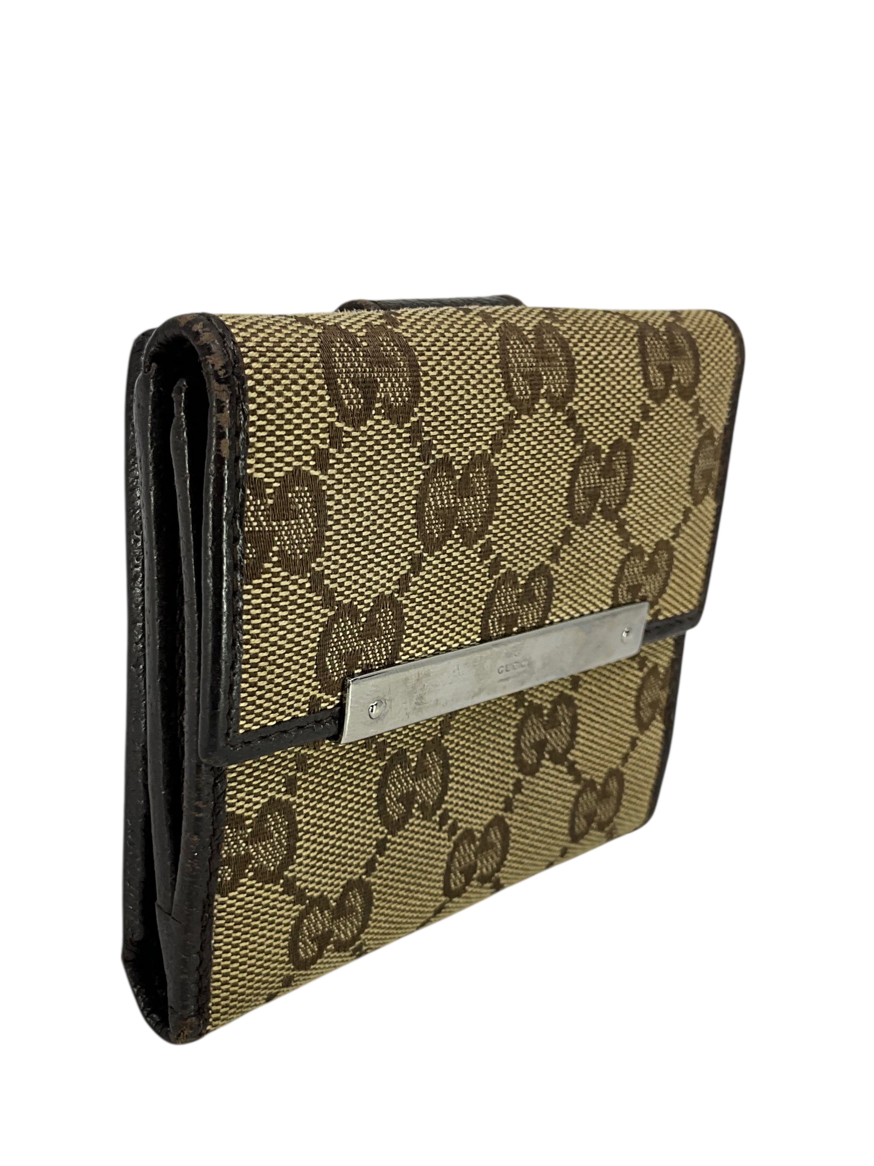 GUCCI GG Monogram Canvas Snap Wallet for Women & Men - Luxury Designer Bifold Wallet with Card Slots & Snap Closure - Perfect for Everyday Use, Travel & Gifting