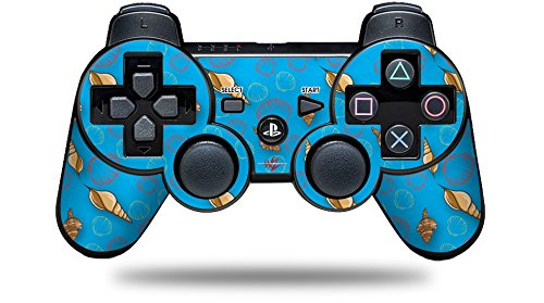 Sony PS3 Controller Skin - Sea Shells Blue for Gaming & Protection