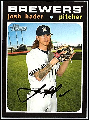 2020 Topps Heritage #87 Josh Hader Milwaukee Brewers Baseball Card - Rare Collectible for Sports Fans & Memorabilia Enthusiasts | Perfect for Display, Trading, and Investment Collections