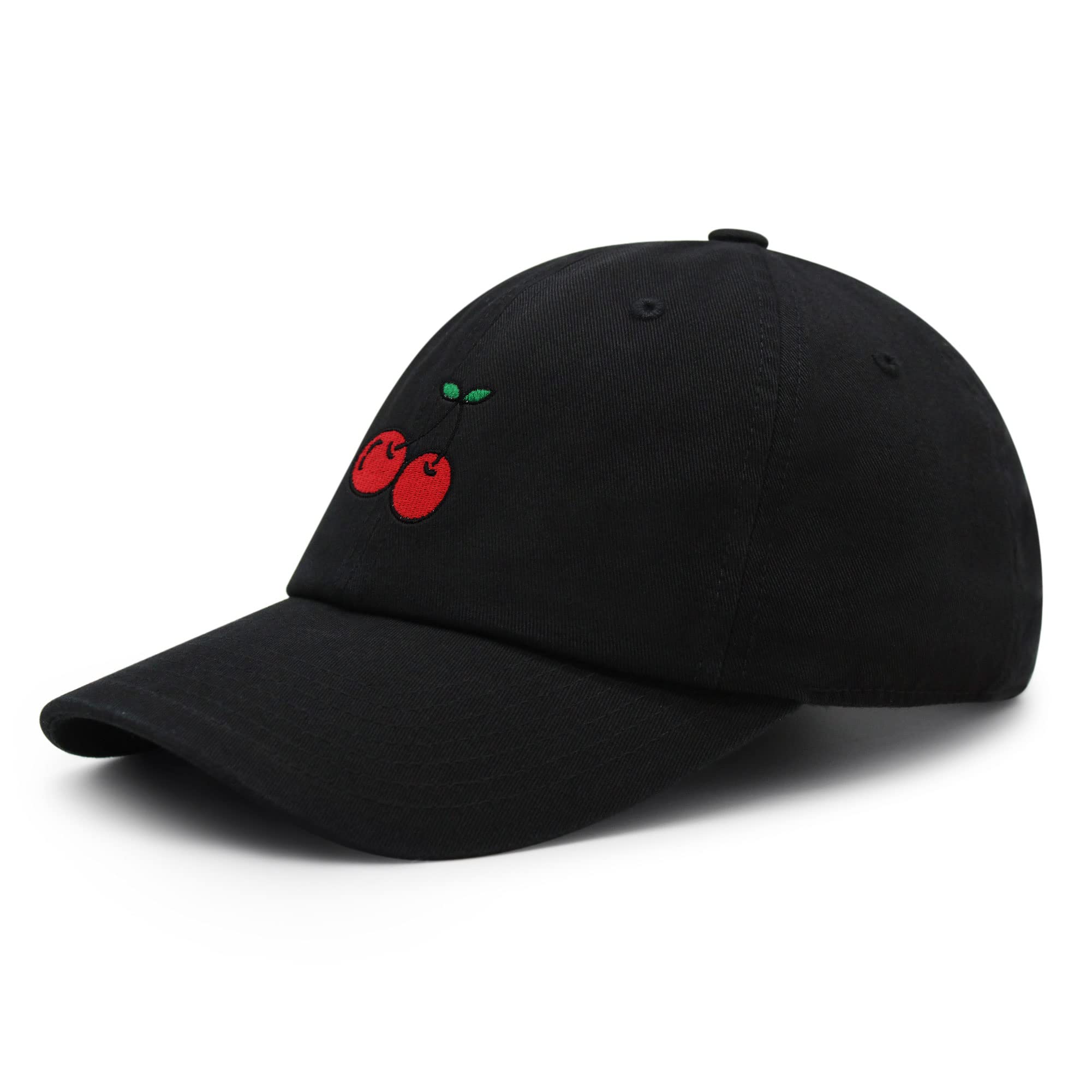Premium Embroidered Dad Hat - JPAK Cherries Baseball Cap for Men & Women - Stylish Fruit Design for Outdoor, Casual & Sports Wear