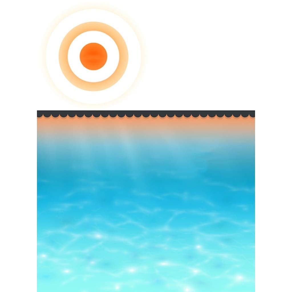 Festnight Rectangular Solar Pool Cover - 118.1 x 78.7 Inch PE Film with Air Chambers, Black Heat-Retaining Water Surface Cover for Above Ground & Inground Pools