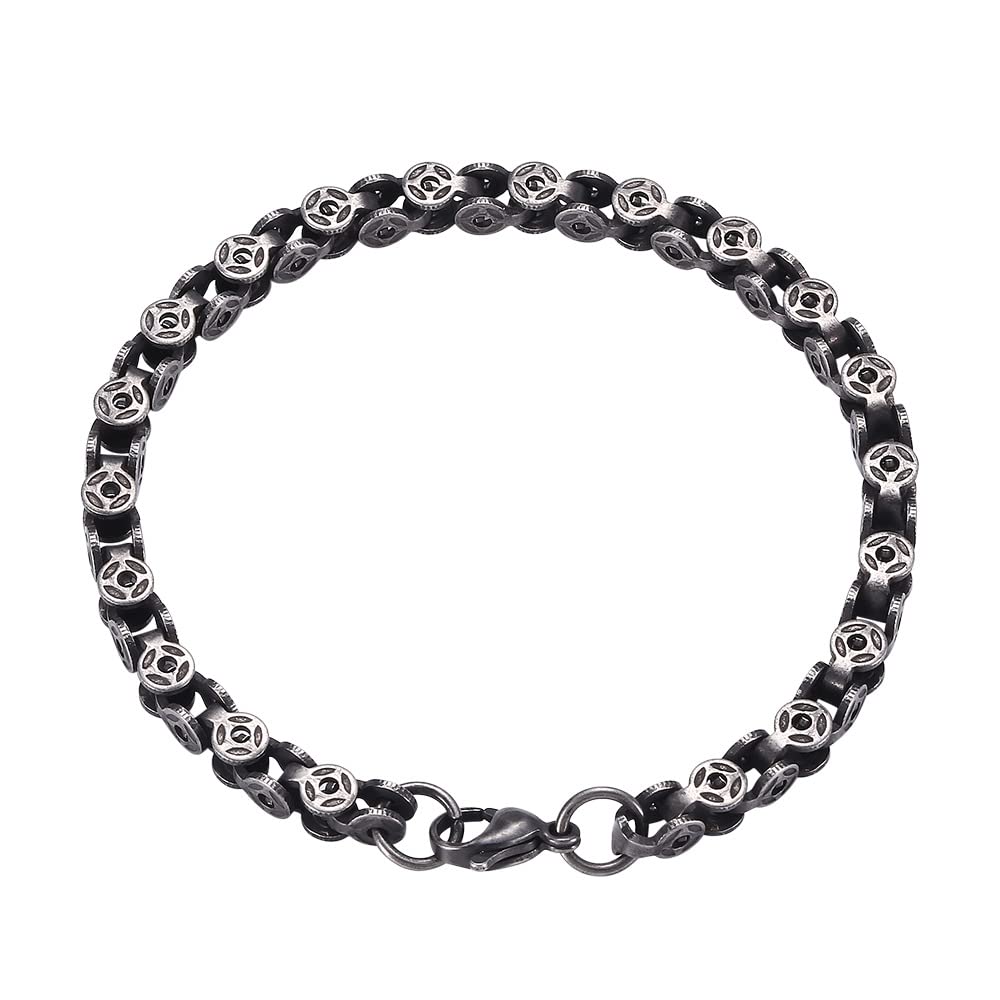 Banemi Stainless Steel Chain Bracelet for Men - Retro Style Unisex Jewelry Gift for Boyfriend, Husband, Dad | Perfect for Casual Wear, Date Nights & Special Occasions