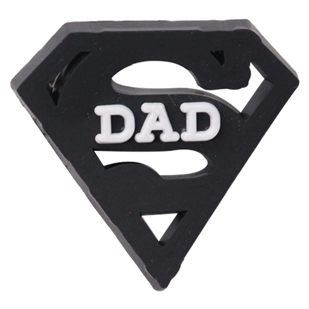 1Pcs I Love Papa Slippers PVC Shoe Button Charms - Best Dad Clog Accessories for DIY, Man Phone Case - Perfect Father's Day Gift for Dad, Husband, Grandfather - Home, Office & Casual Wear