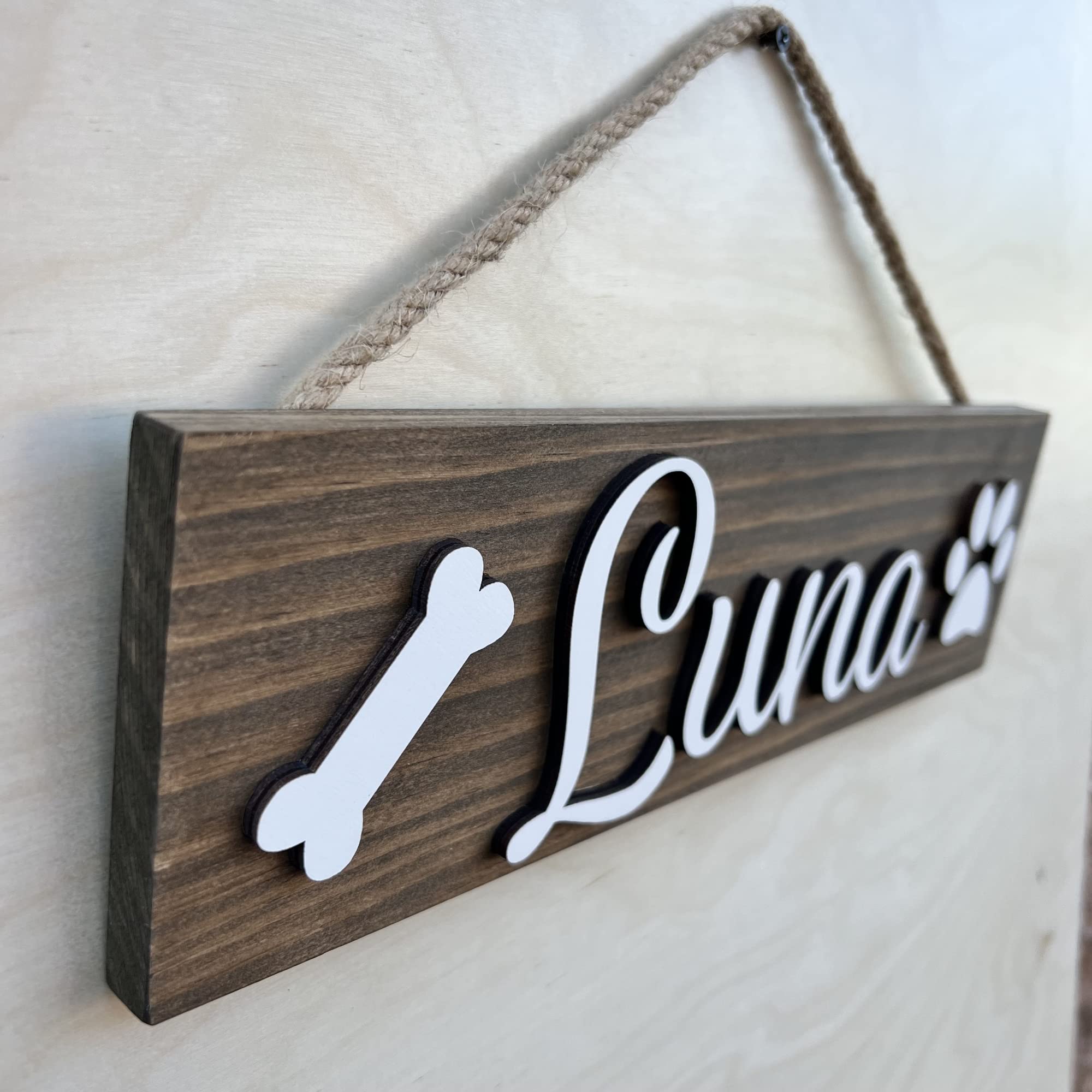 Custom 3D Pet Name Sign - Personalized Dog & Cat Name Plaque for Home Decor - Perfect for Pet Lovers & Gift Giving