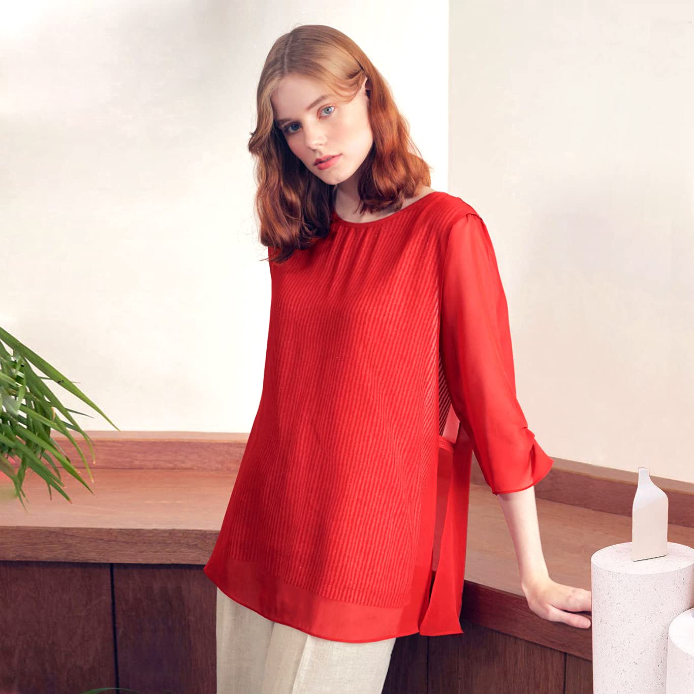 LENUE Women's Modern Fashion Tops - Trendy Blouses & Shirts for Casual, Office & Party Wear | Comfortable & Stylish Daily Outfits