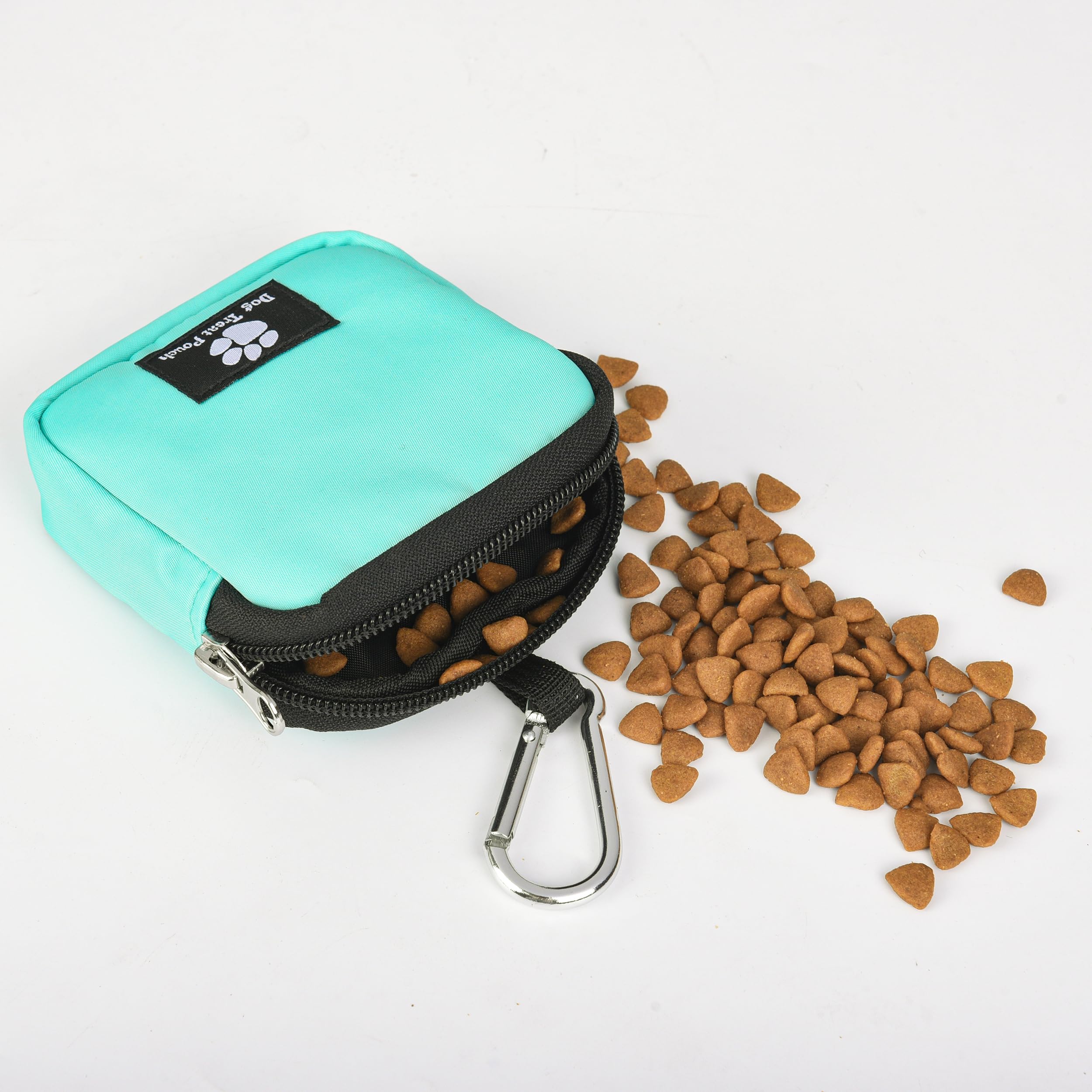 2 Pack Small Dog Treat Carrier Pouch - Leash Attachment for Dog Training Rewards & Walking Snacks | Hands-Free Bait Bag with Poop Bag Holder (Black & Blue) | Perfect for Outdoor Adventures, Obedience Training & Daily Walks