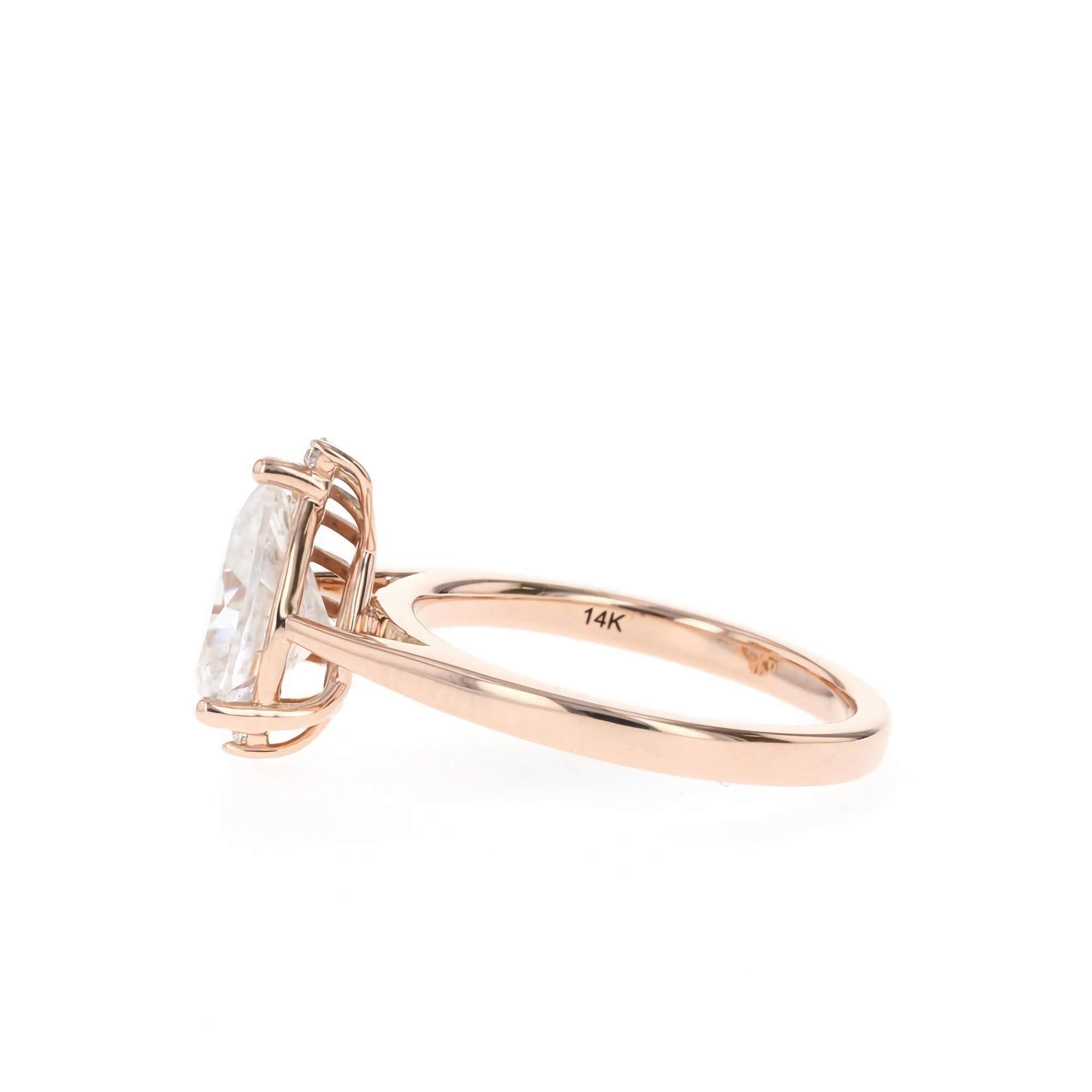 1.41 Carat (CTW) Moissanite Engagement Ring for Women - 10K 14K 18K Gold or Platinum Plated Silver - Personalized Wedding Band, Anniversary Gift, Bridal Jewelry - Perfect for Proposals, Valentine's Day & Special Occasions