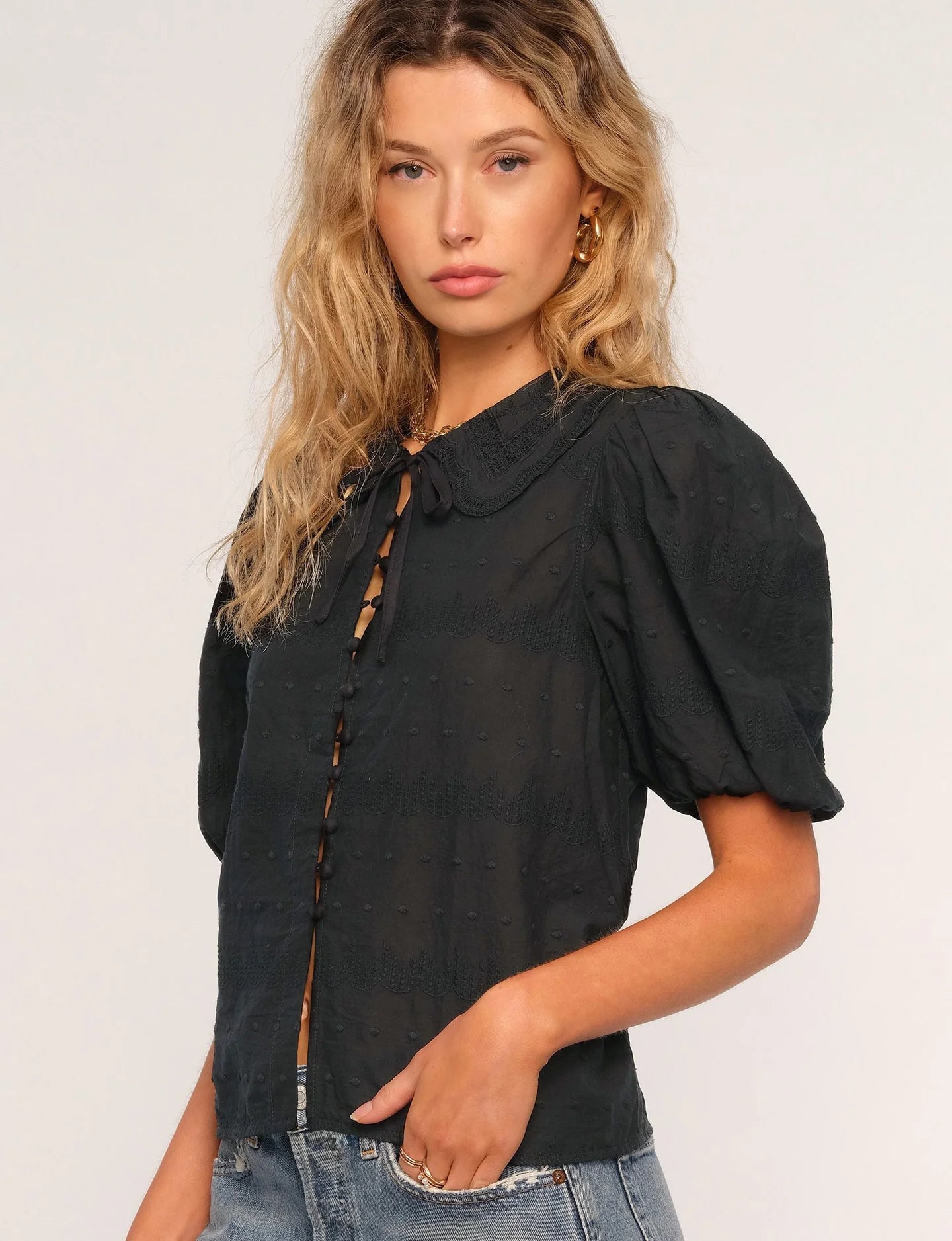 Seraphine Black Top for Women - Stylish & Comfortable Blouse for Casual Wear, Office, and Evening Outfits