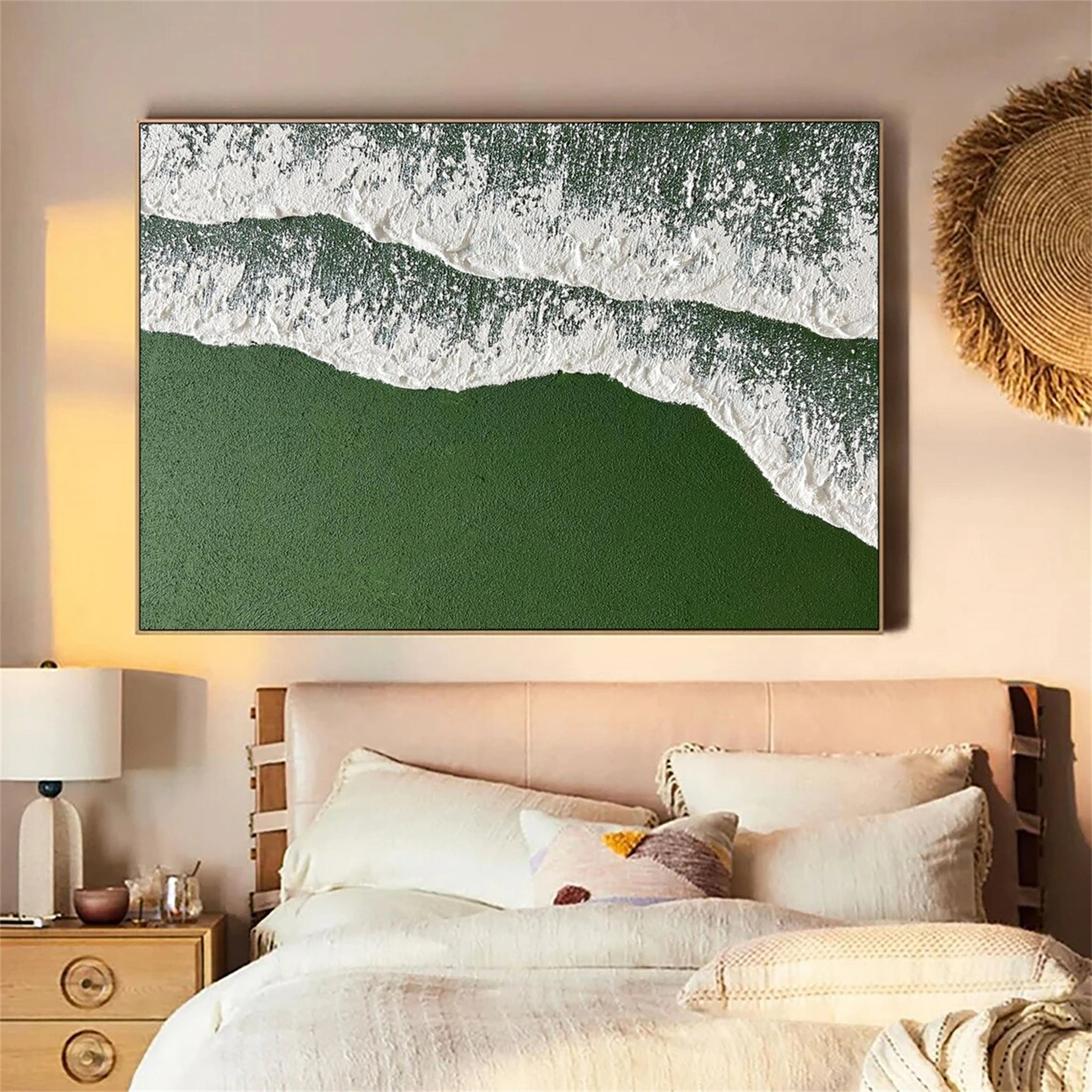 Ocean and Sky Painting #OS 092 - Handmade Canvas Wall Art for Home & Office Decor - Perfect for Living Room, Bedroom or Office Wall Decoration