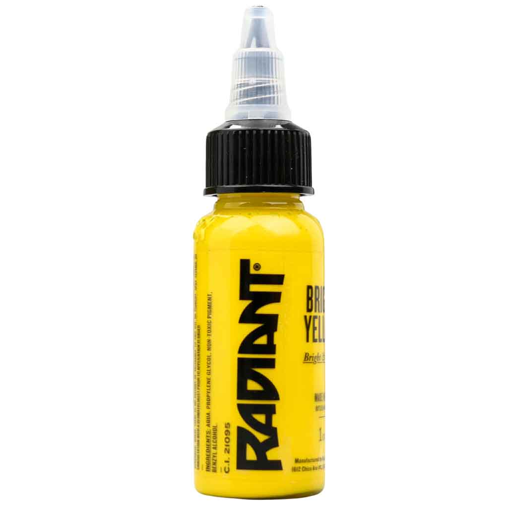 Bright Yellow Tattoo Ink - 1 oz Bottle for Professional & DIY Tattoos | Vibrant, Long-Lasting Pigment for Tattoo Artists & Enthusiasts | Perfect for Sleeves, Small Designs & Touch-Ups