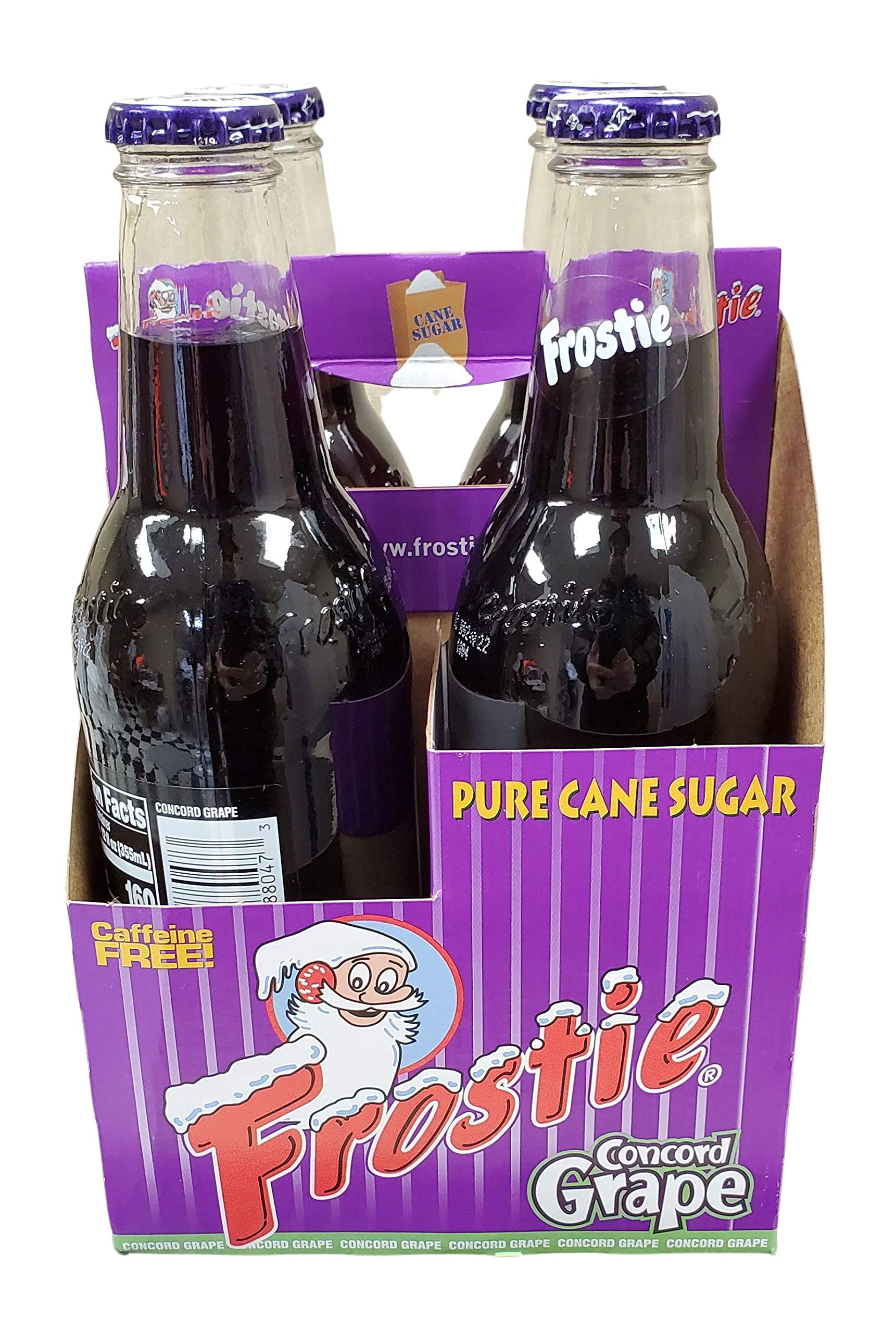 Frostie Grape Soda - 12oz Glass Bottles (Pack of 4) | Retro Vintage Soft Drink for Parties, BBQs & Nostalgic Beverage Enjoyment