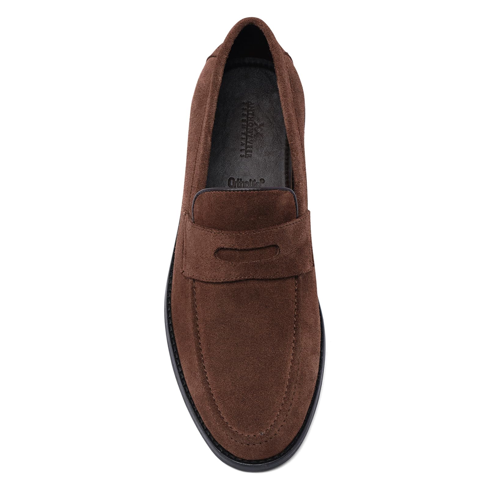 Anthony Veer Sherman Men's Penny Loafers - Genuine Leather Blake Stitch Dress Shoes with Ortholite® Cushioned Footbed - Comfortable Business Casual & Formal Wear for Office, Wedding & Daily Use