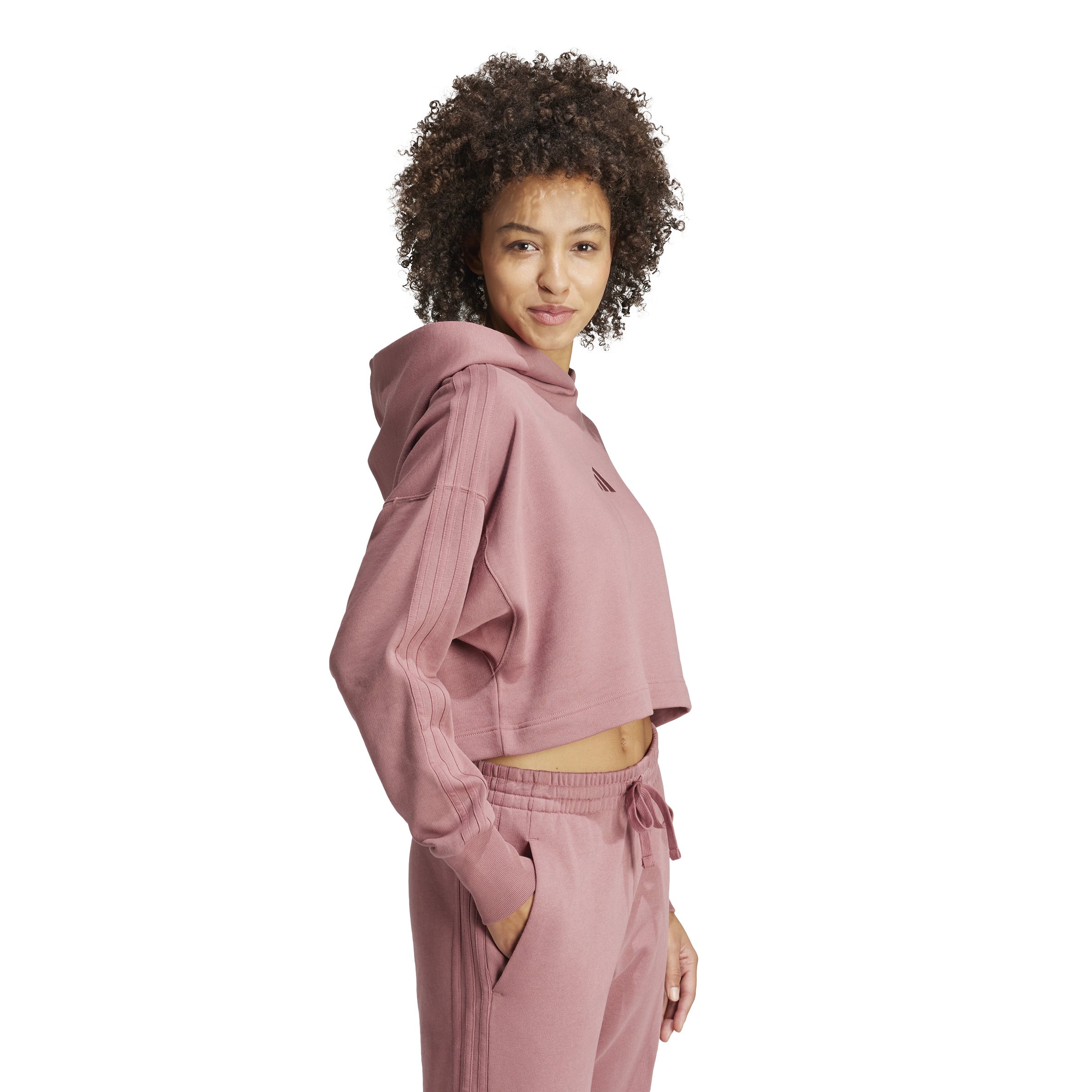 Adidas Women's All SZN French Terry 3 Stripes Hoodie - Comfortable Pullover Sweatshirt for Casual Wear, Gym & Outdoor Activities
