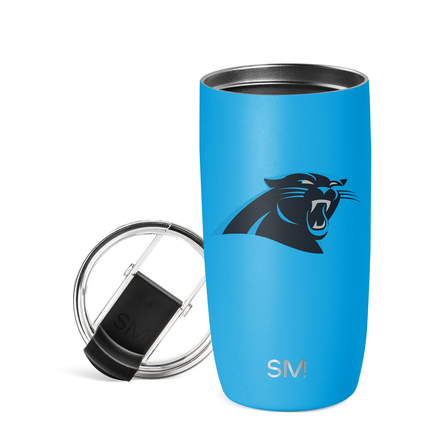 NFL Voyager Stainless Steel Tumbler with Clear Flip Lid & Straw - 20oz Insulated Travel Mug for Hot & Cold Drinks - Perfect for Football Games, Camping & Office Use