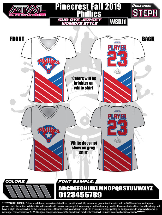 Pinecrest Fall League Women's Sublimated Dye Jersey - Breathable & Stylish Basketball Uniform for Games & Team Sports