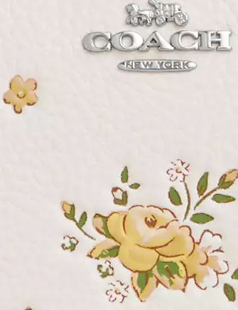 Coach Floral Print Corner Zip Wristlet - Stylish Crossbody Wallet for Women | Perfect for Everyday Use, Travel & Parties