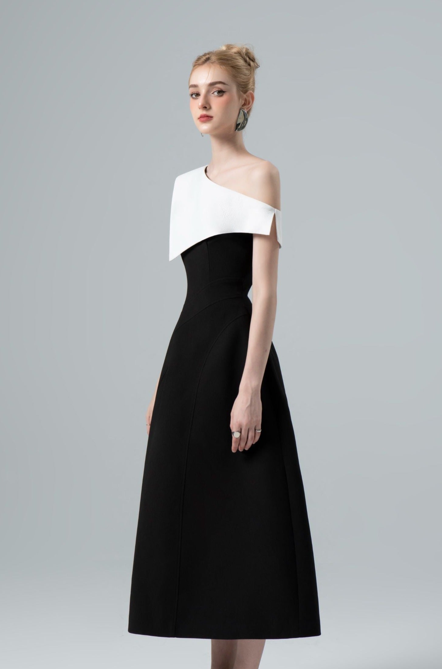 Clio Asymmetric Off Shoulder Dress for Women - Elegant Sleeveless Summer Party Dress - Perfect for Beach Vacations, Date Nights & Special Occasions